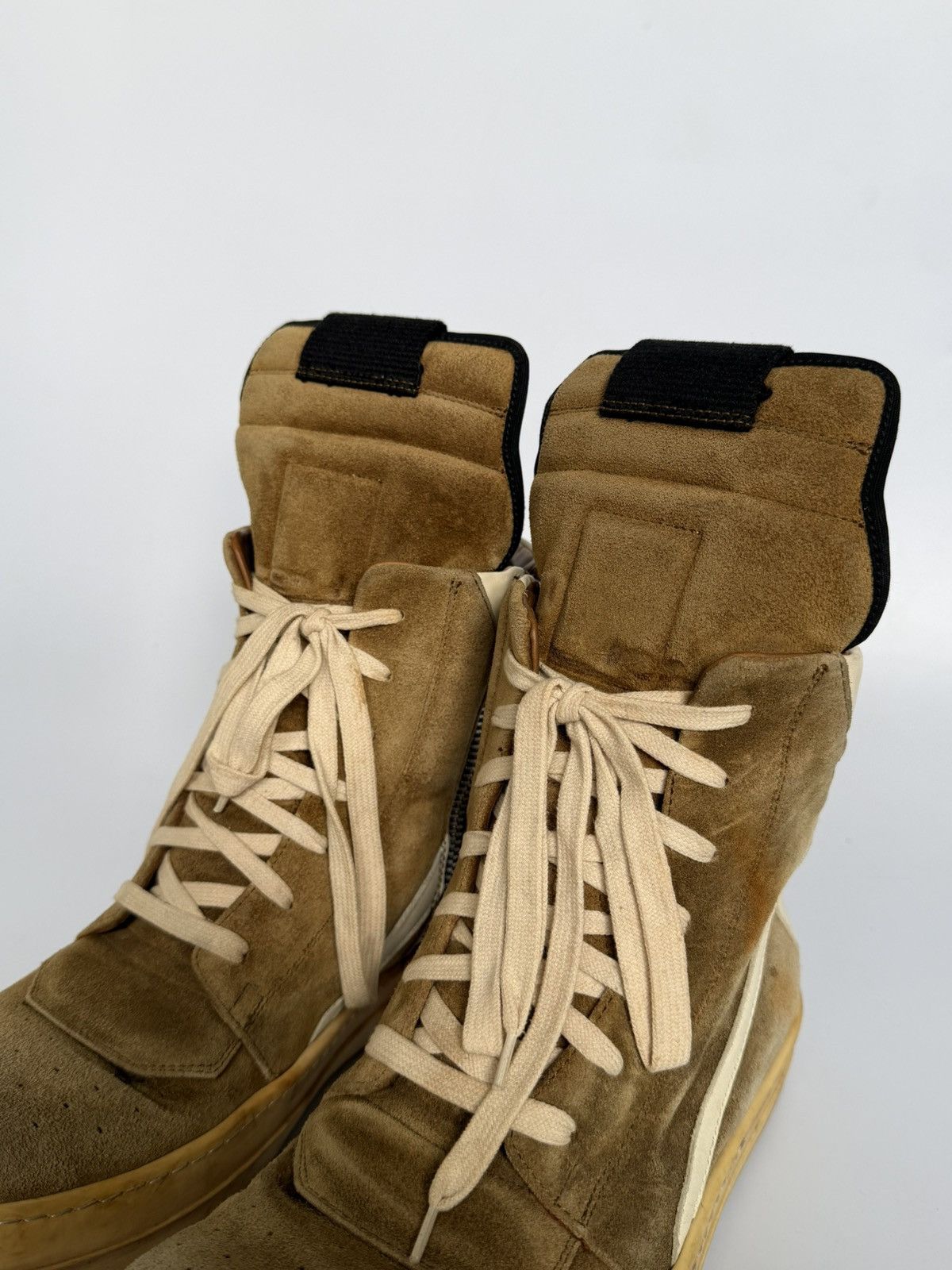 Rick Owens Rick Owens Brown Suede Geobasket Sneakers Size US 8.5 / EU 41-42 - 3 Thumbnail