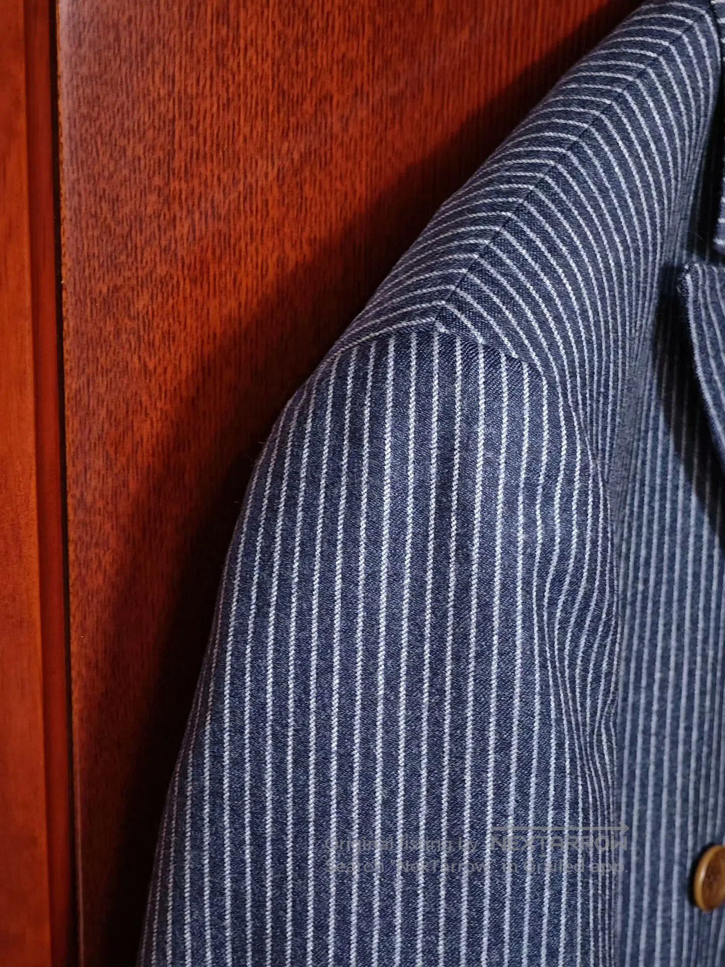 Japanese Brand Italian Wool Custom Suit with Stripes. Size US S / EU 44-46 / 1 - 3 Thumbnail
