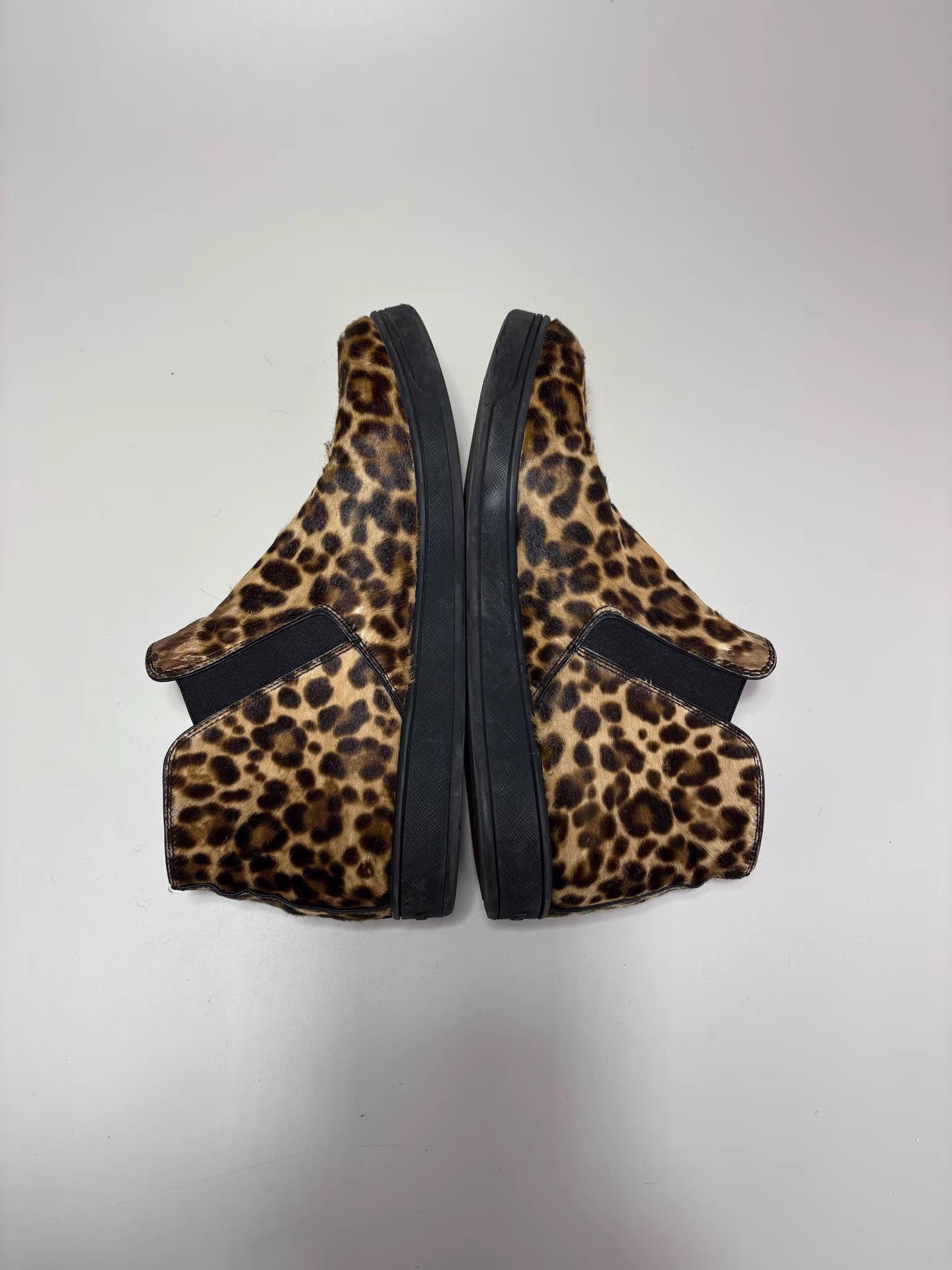 Prada PRADA Leopard Print Slip-On High-Top Sneakers Size US 7 / EU 40 - 4 Thumbnail