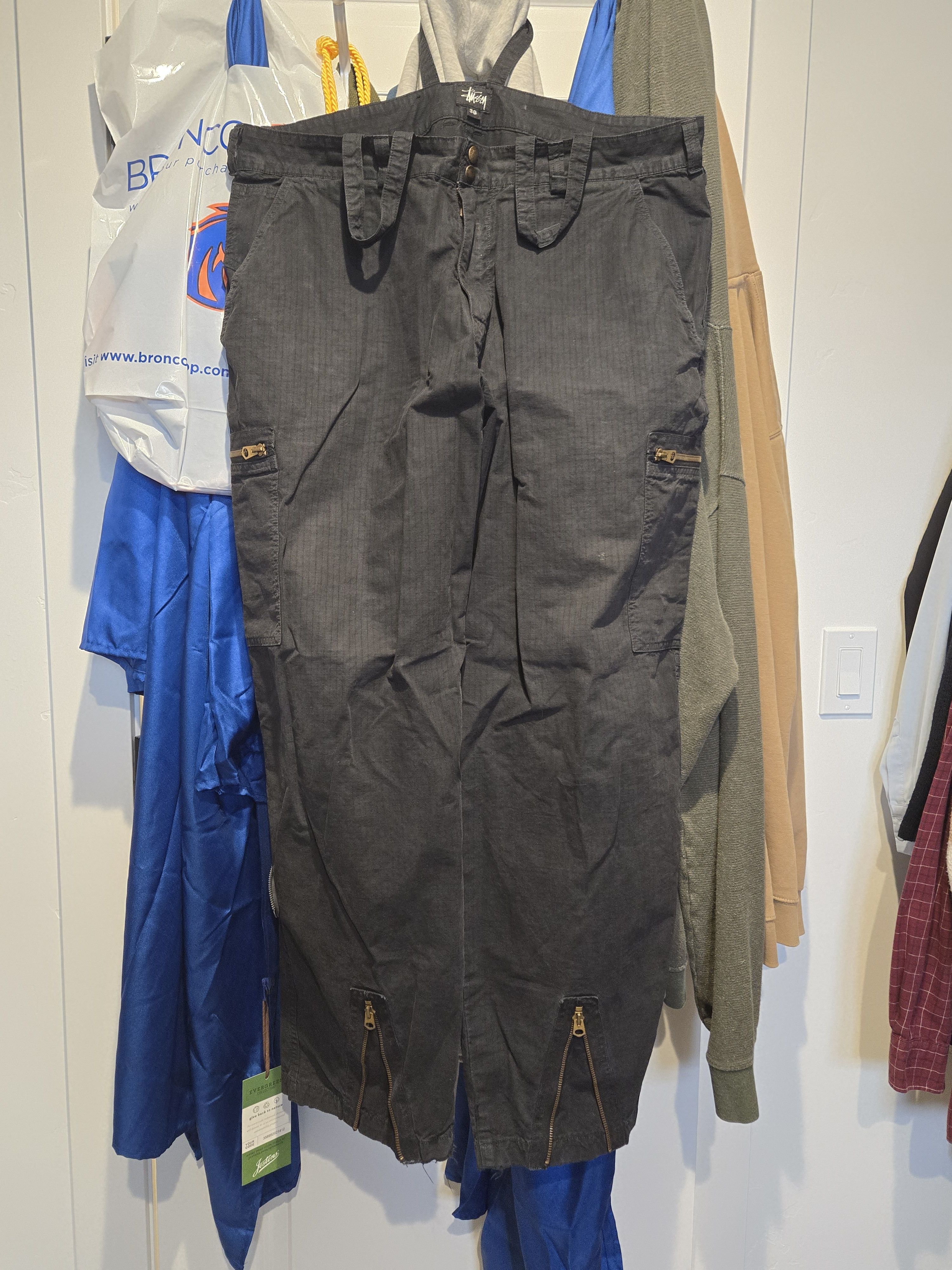 image of Vintage Stussy Aircraft Pants in Black, Men's (Size 36)