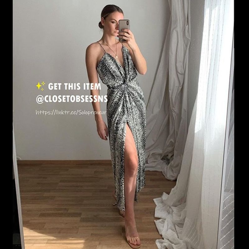 Zara ZARA Ruched Zebra Print Maxi Dress NWT Size XL / US 12-14 / IT 48-50 - 10 Thumbnail