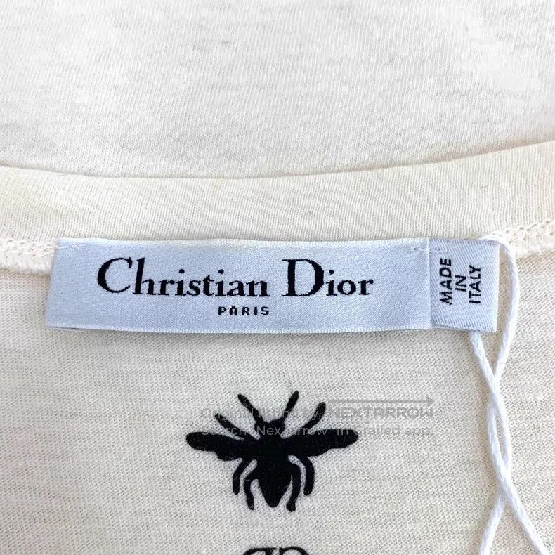 Dior Dior Beige logo letter pattern printed cotton round-neck s Size S / US 4 / IT 40 - 5 Thumbnail