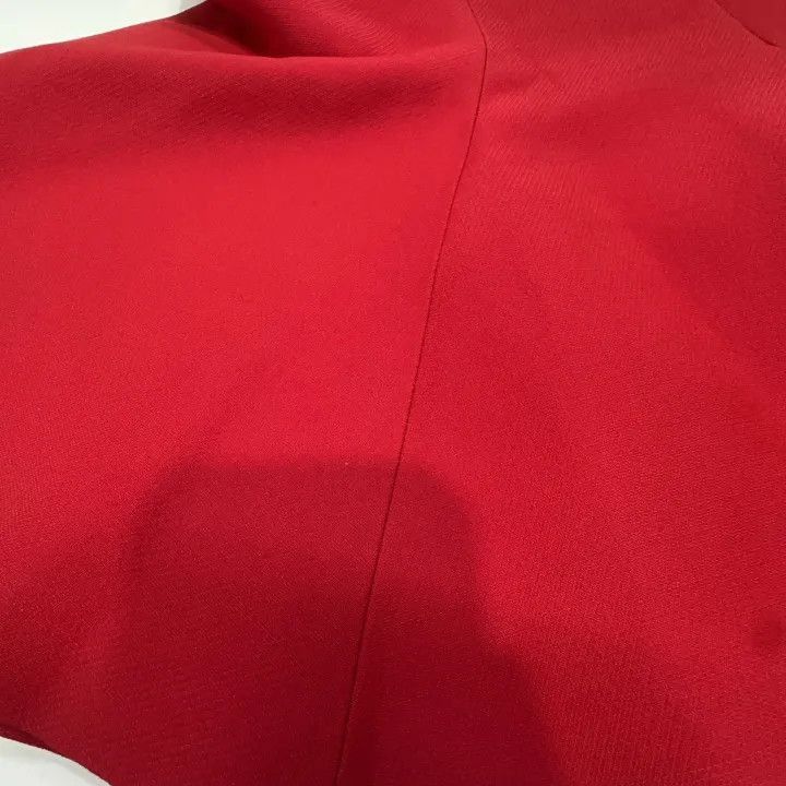 Dior Red Wool Silk Flared Skirt 0079-2507