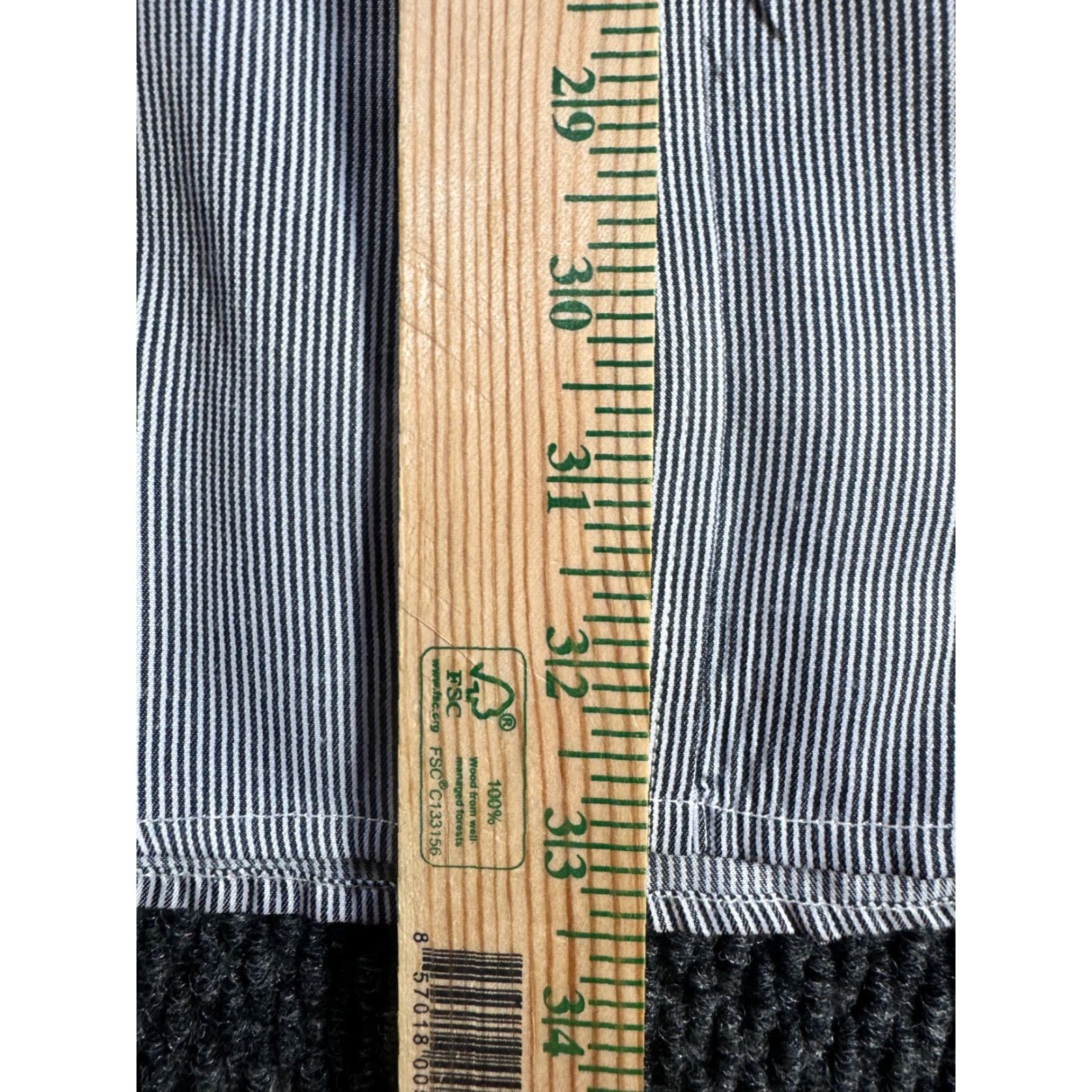 Vintage Statement Shirt Mens 2XL Black & White Striped 100% Cotton Button-Up Long Sleeve 1735 Size US XXL / EU 58 / 5 - 5 Thumbnail