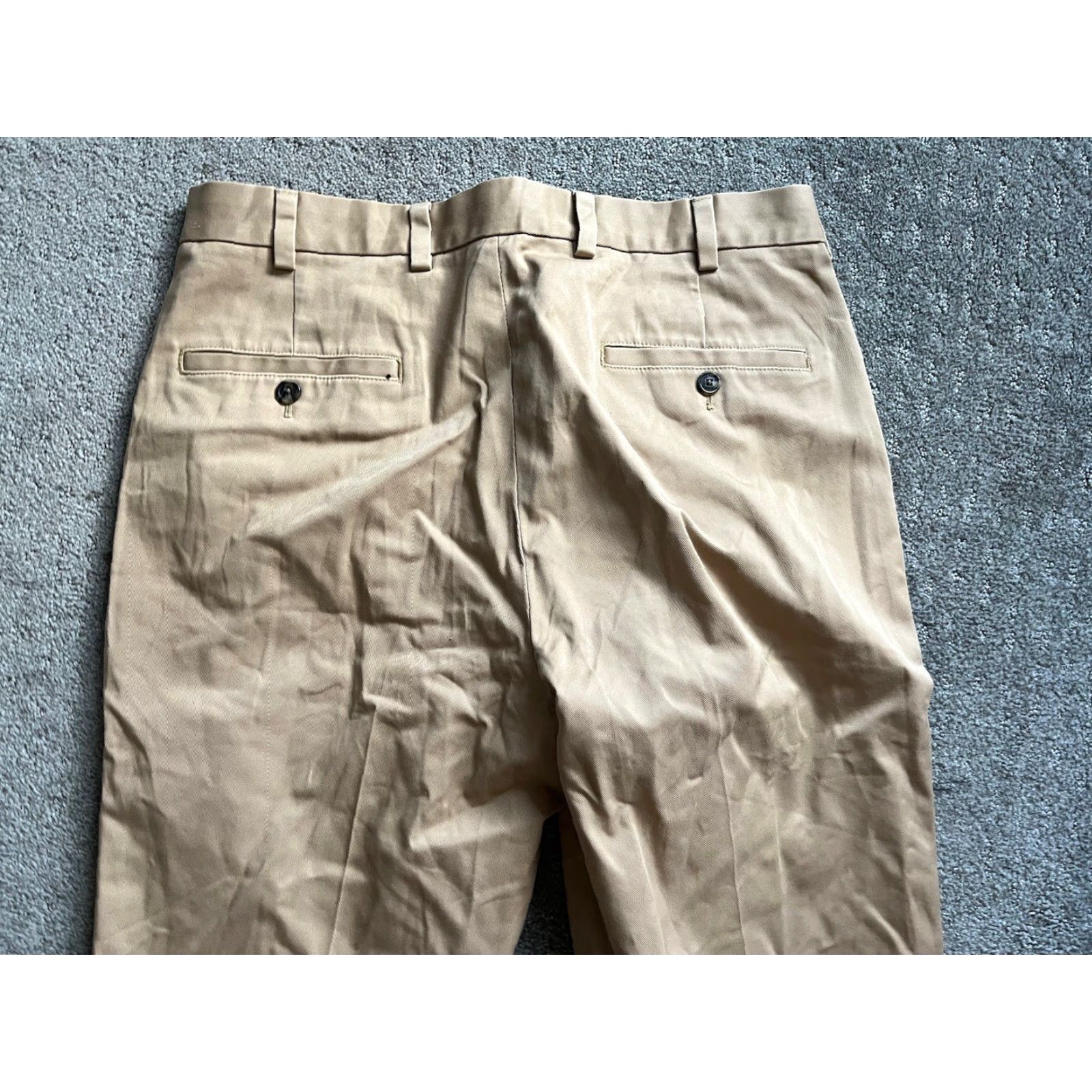 Brooks Brothers Brooks Brothers Men Chino Pants 34x30 Beige Solid Clark Straight Regular Size US 34 / EU 50 - 4 Thumbnail