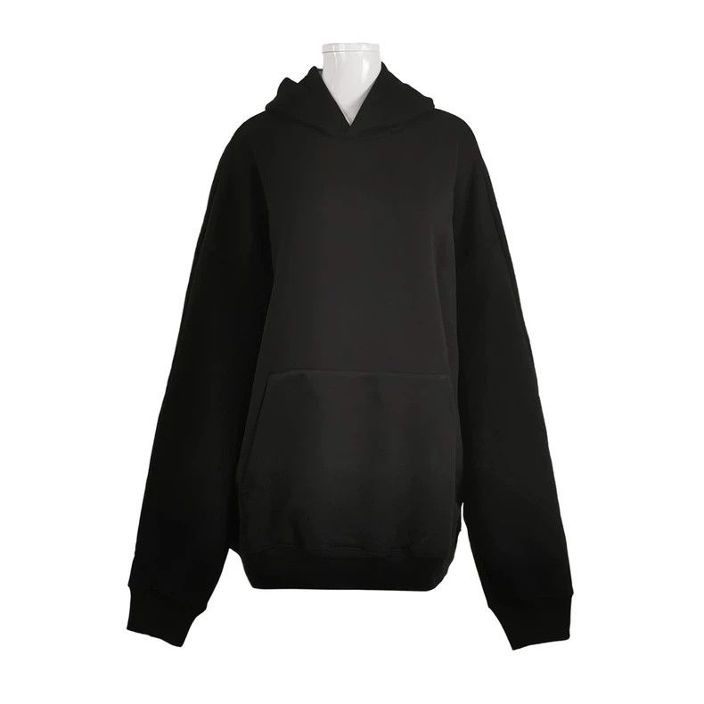 Balenciaga Cotton Plain Hooded Long Sleeve Sweatshirt L Si