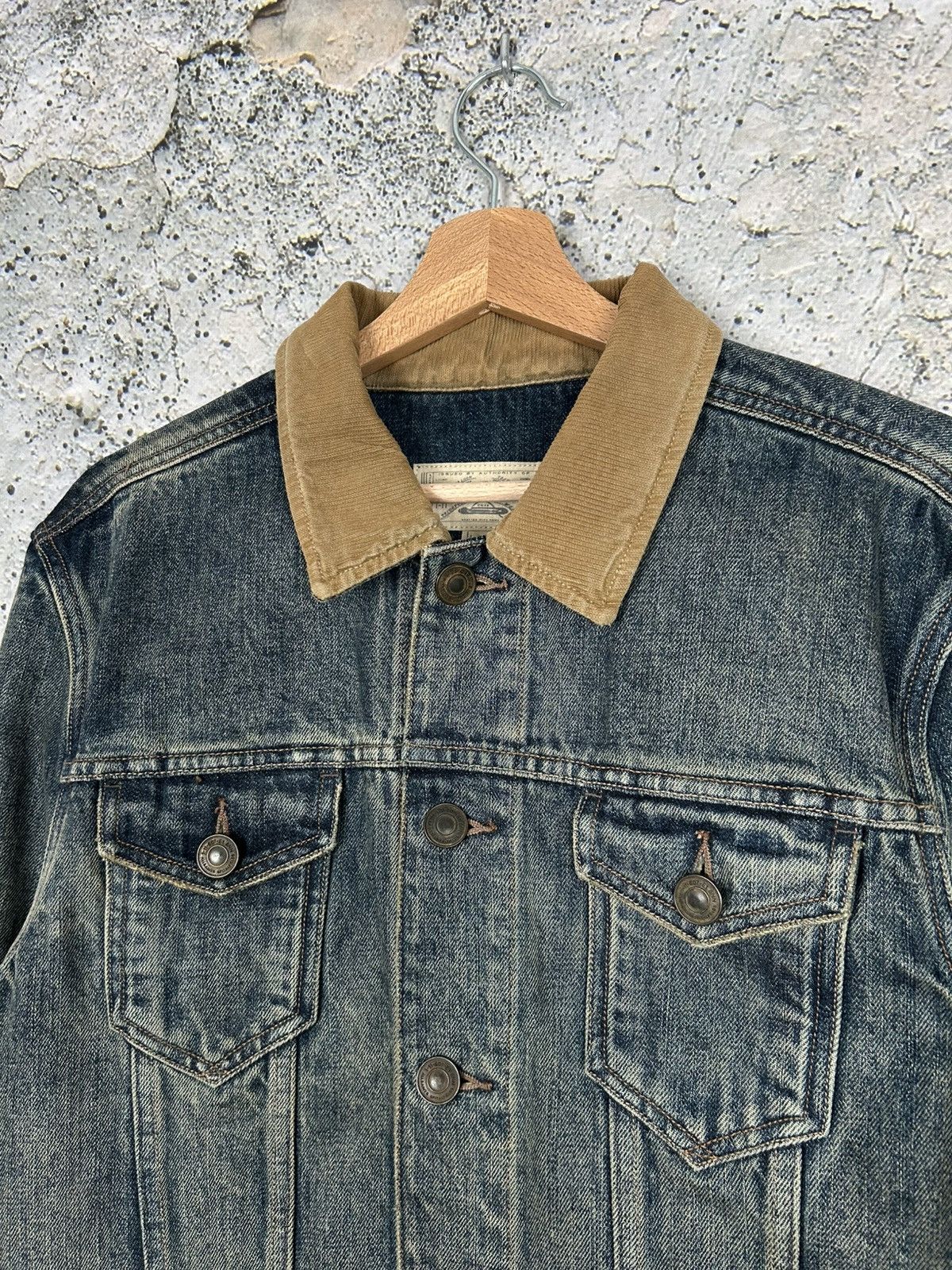 Allsaints Allsaints Japanese Fabric Denim Jacket Avant Garde Grunge Size US L / EU 52-54 / 3 - 3 Thumbnail