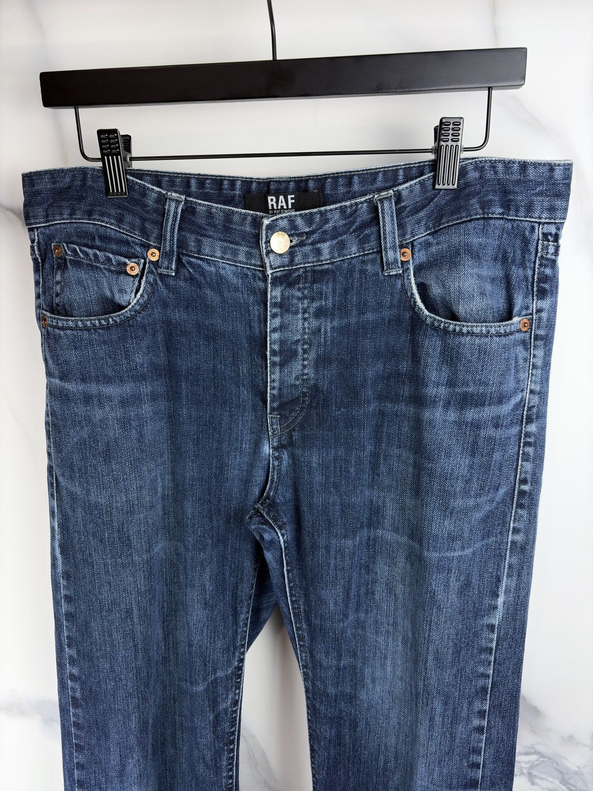 Raf Simons Raf By Raf Simons Faded Indigo Denim Jeans Size US 33 - 3 Thumbnail