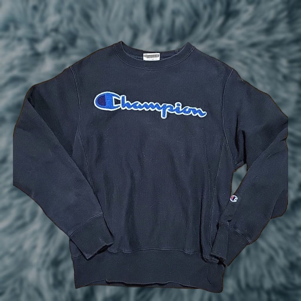Champion VINTAGE Champion Sweatshirt Small Black Pullover Reversible Men S Regular Size Style Pullover Features Reversible Size US S / EU 44-46 / 1 - 1 Thumbnail