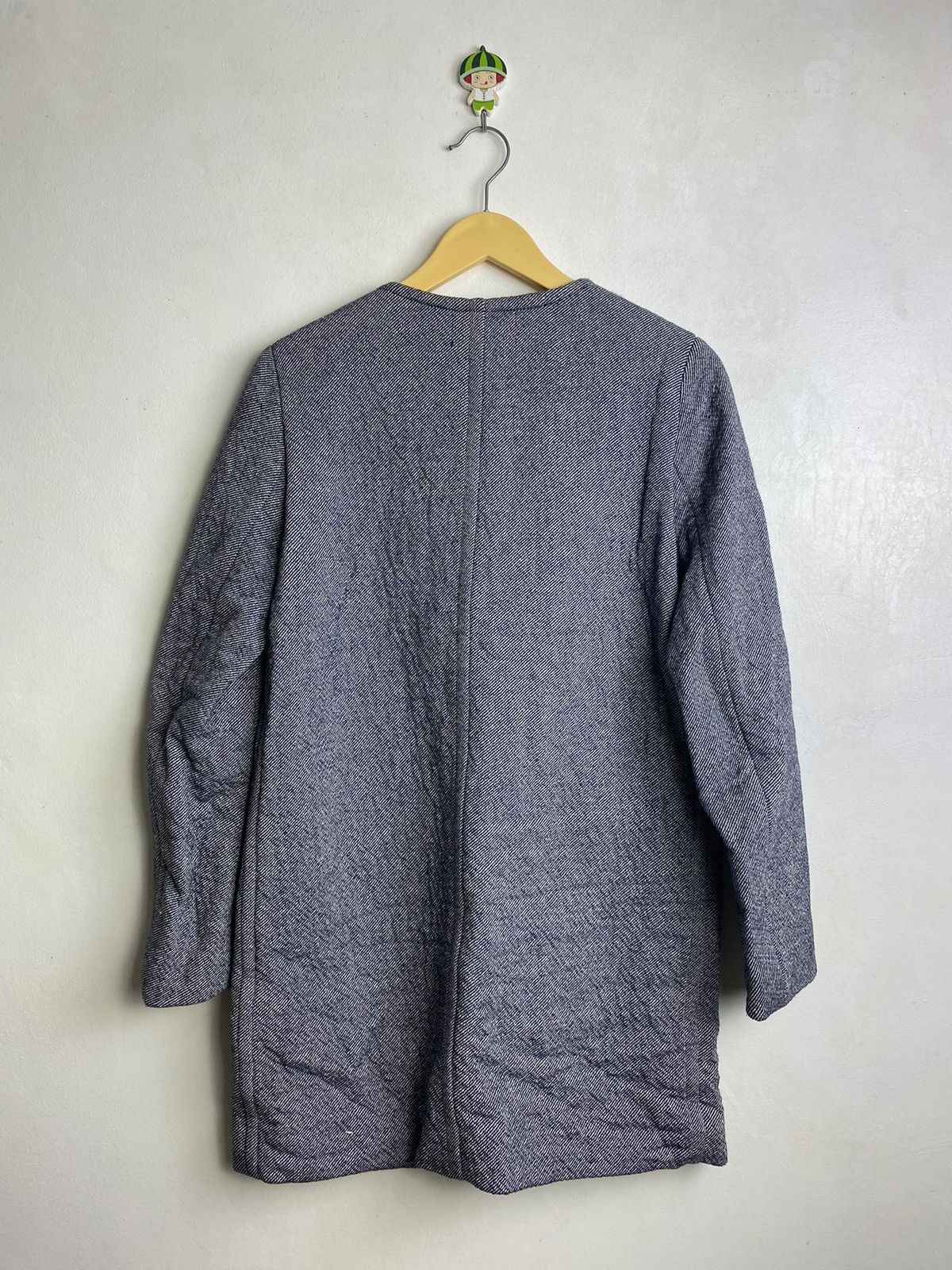 Sandro Sandro Paris - Grey Cotton Coat Jacket Size M / US 6-8 / IT 42-44 - 2 Thumbnail