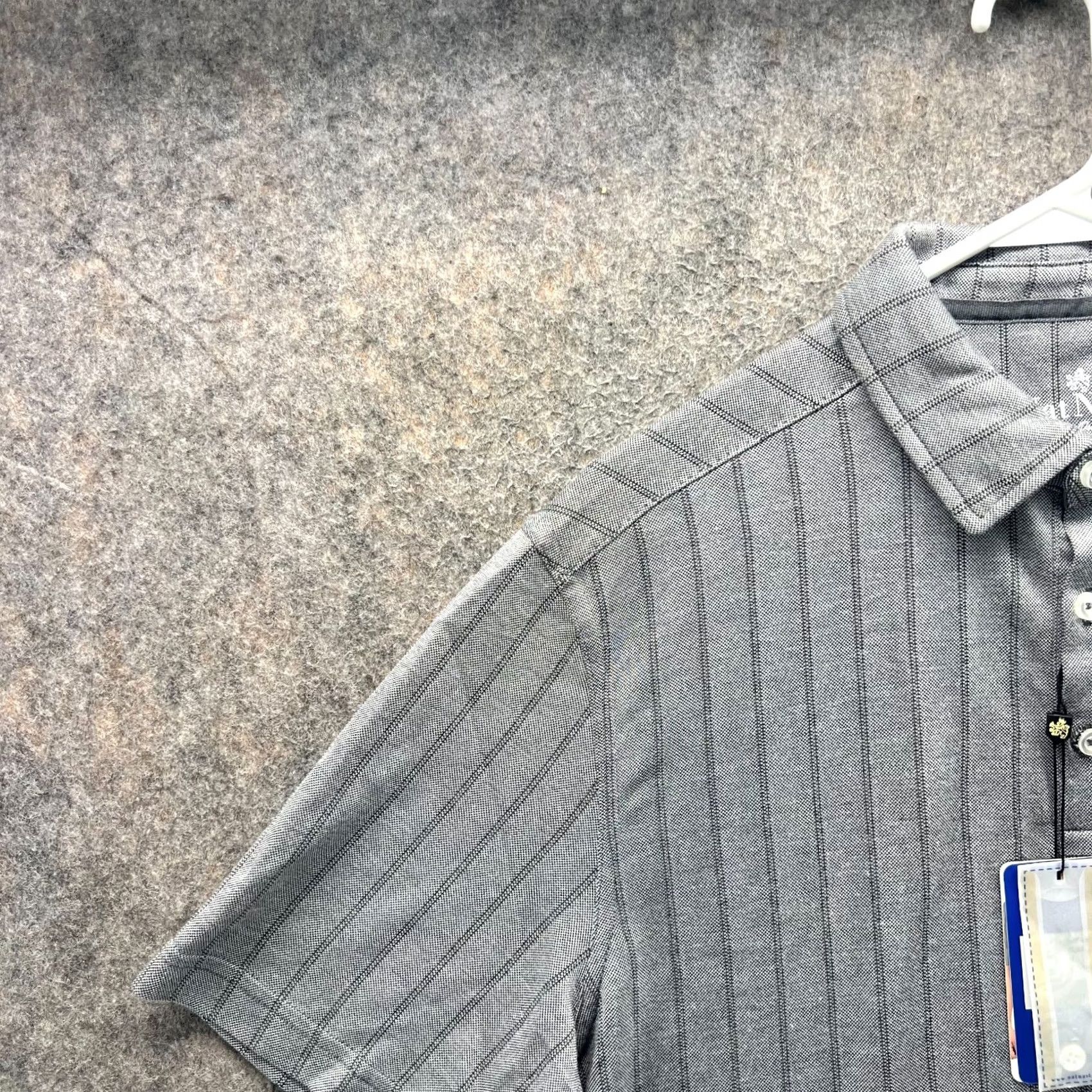 Nat Nast Nat Nast Polo Shirt Mens Medium Gray Striped Luxury Originals NEW Polo Shirt Regular Fit Short Sleeve Gray Mens M Nat Nast Luxury Originals Size US M / EU 48-50 / 2 - 7 Thumbnail