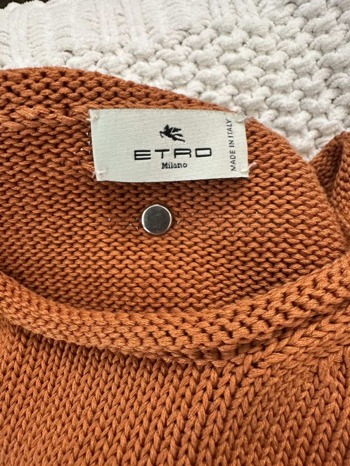 Etro Etro Milano Orange Knitted Sweatshirt Size US L / EU 52-54 / 3 - 3 Thumbnail