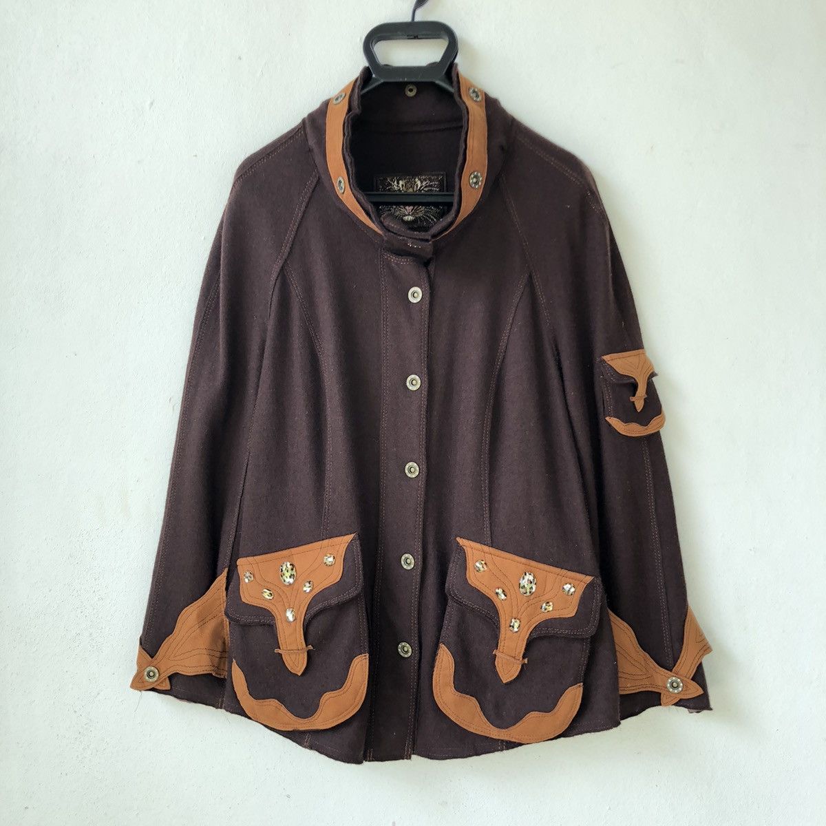 Japanese Brand ITARIYA JAPAN Angora Blend Cat Embroidery Jacket Size L / US 10 / IT 46 - 1 Thumbnail