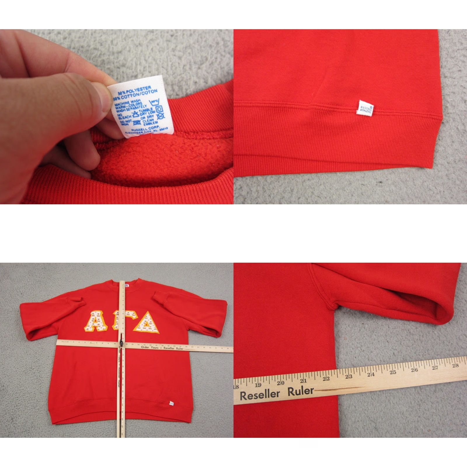 Russell Athletic VINTAGE Russell Sweatshirt Mens XL Red Cotton Fleece Logo 90s USA Made in USA Winter Fall Stem Mens Size US XL / EU 56 / 4 - 8 Thumbnail
