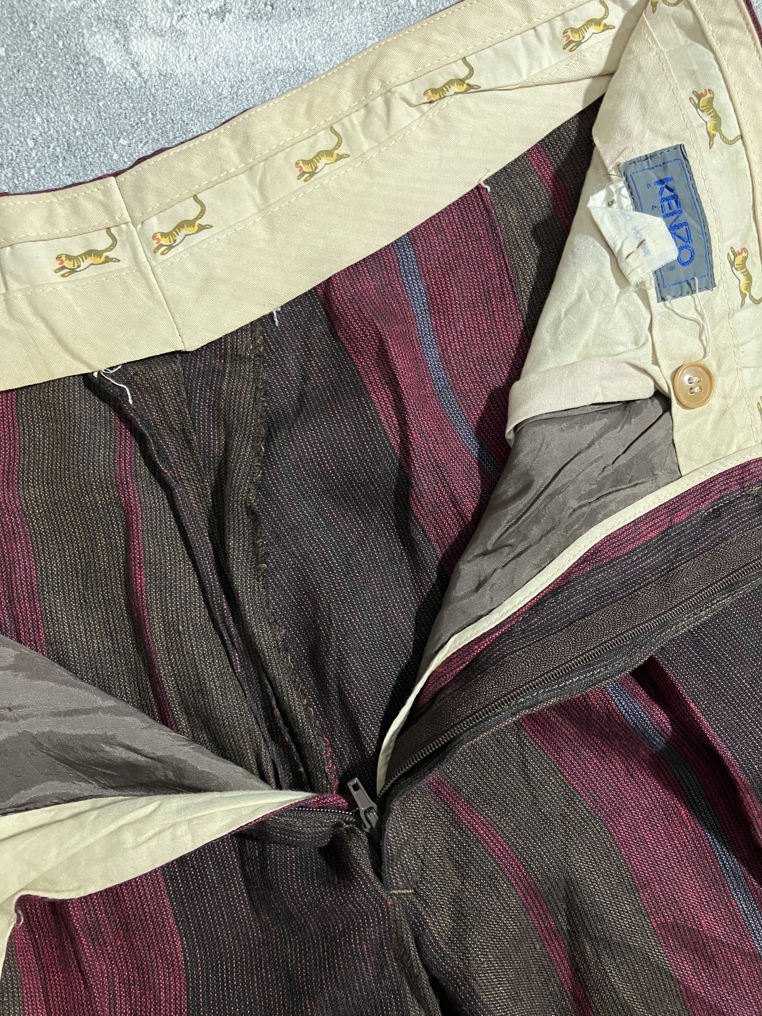If Six Was Nine × Kenzo 90's Vintage Kenzo Stripe Trouser Size US 34 / EU 50 - 2 Thumbnail