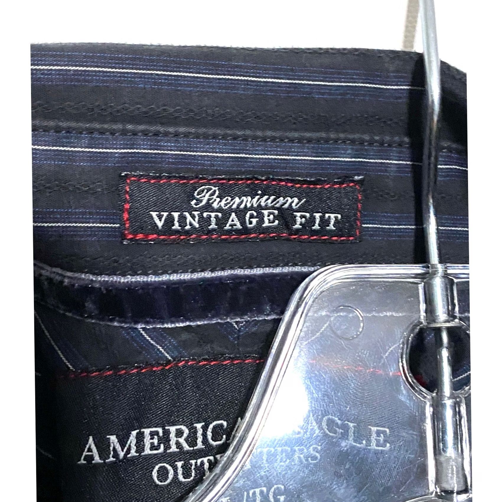 American Eagle Outfitters VINTAGE American Eagle Se wn Logo Premium Vintage Fit Button Shirt Mens XL Striped Y2K Size US XL / EU 56 / 4 - 5 Thumbnail