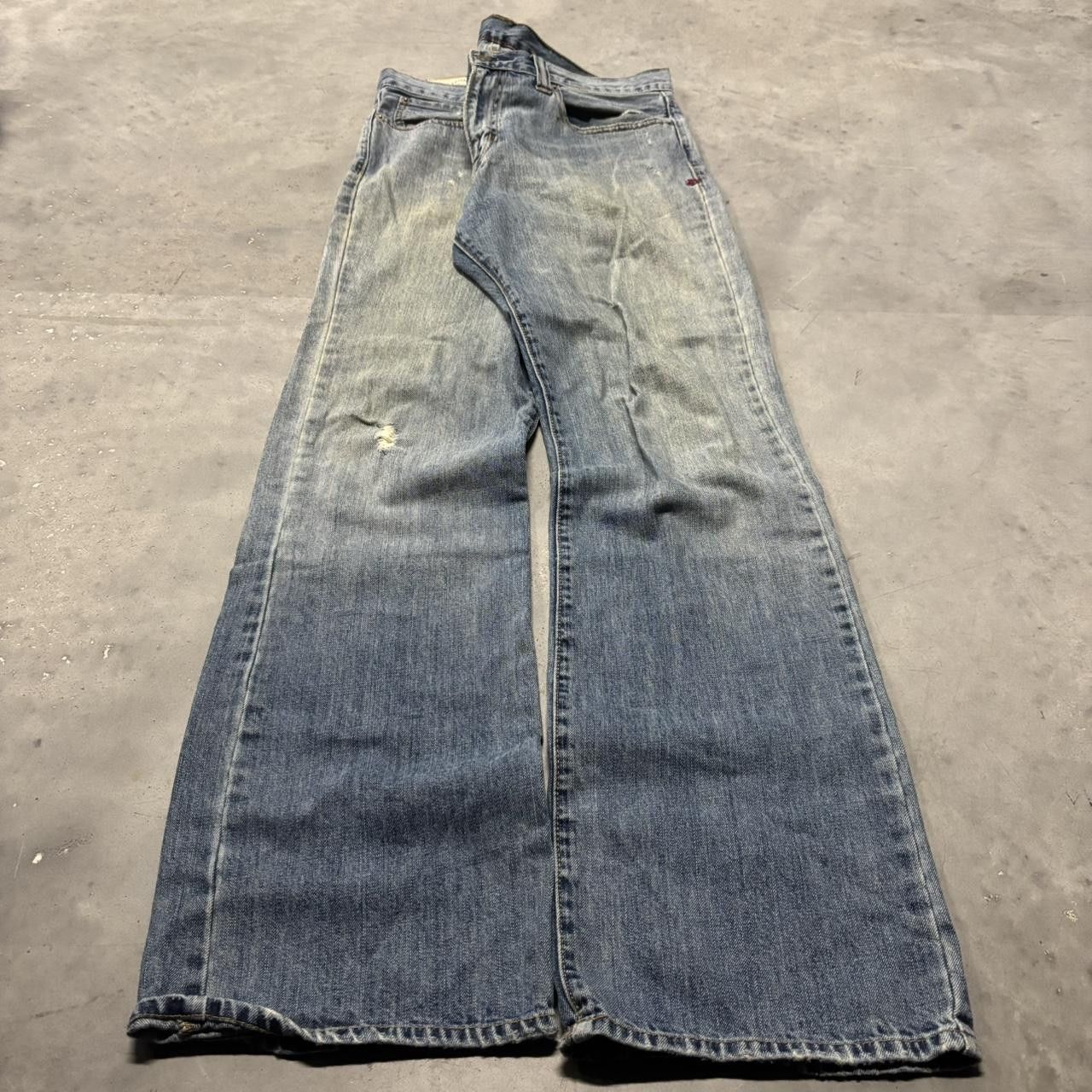 Japanese Brand × Vintage Crazy Vintage Y2K/2000s Grunge Faded Medium Wash Denim Jeans! Size US 34 / EU 50 - 3 Thumbnail