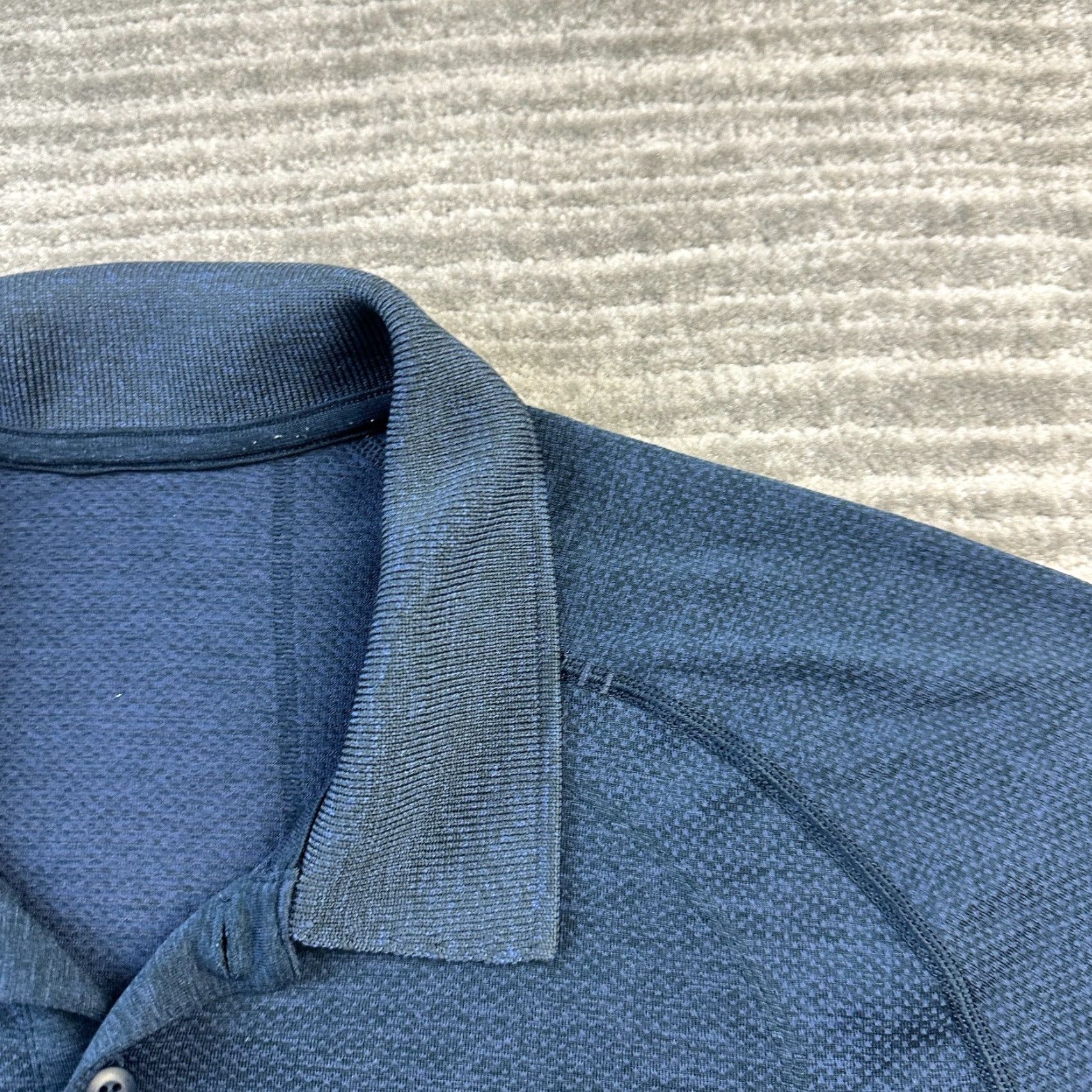 Lululemon Lululemon Polo Shirt Mens Large Blue Metal Vent Tech Performance Top Size US L / EU 52-54 / 3 - 4 Thumbnail