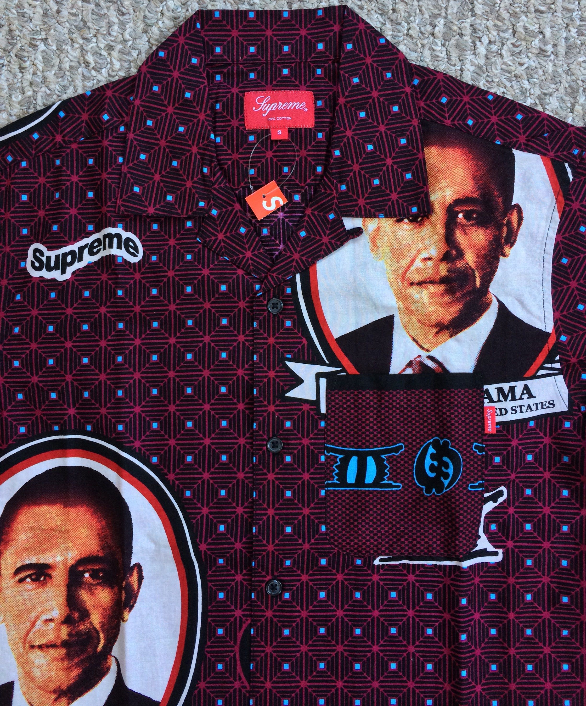 Supreme NEW S/S 2017 Supreme x Obama Button Up Shirt size small Size US S / EU 44-46 / 1 - 2 Thumbnail