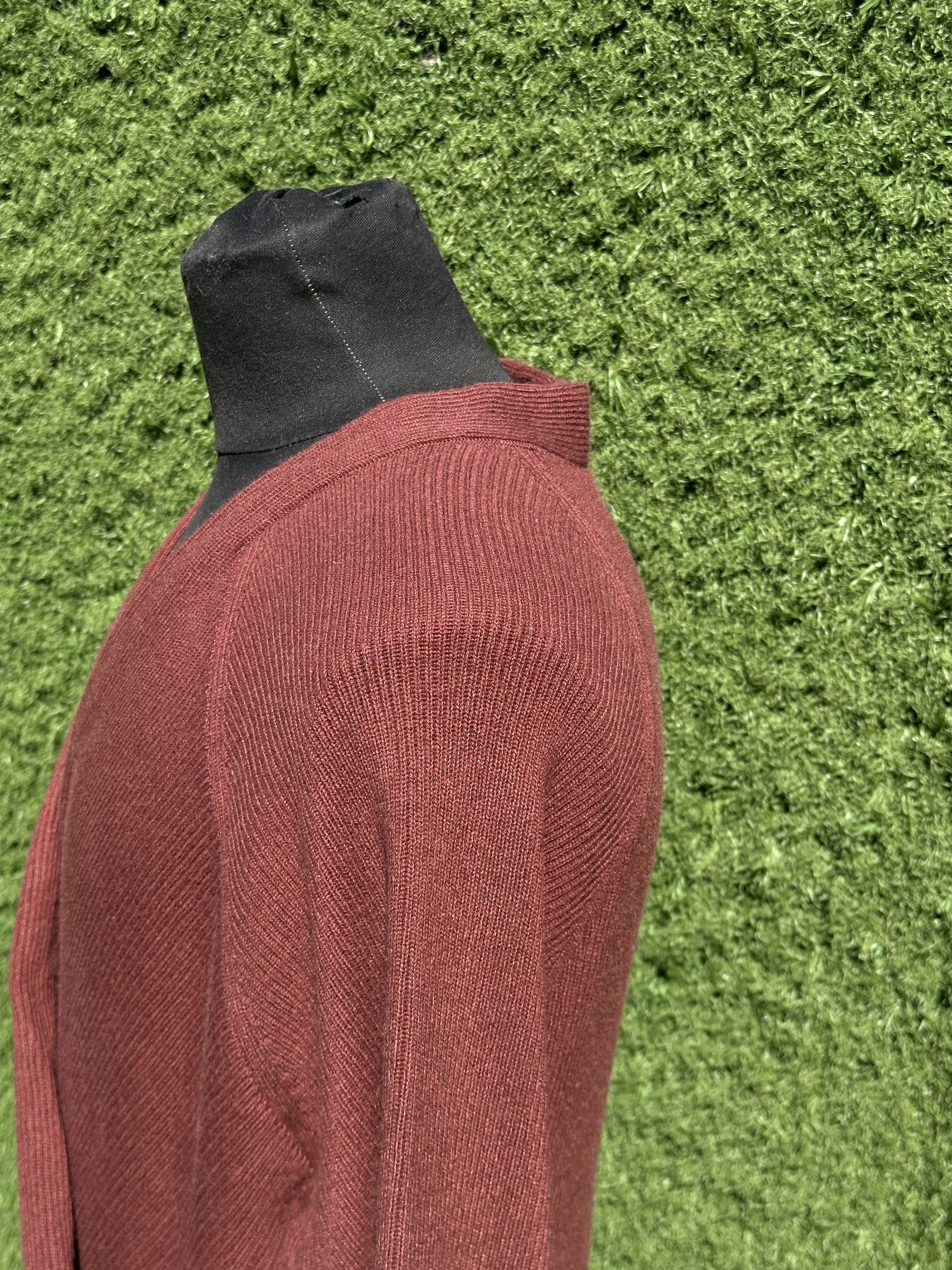 Brunello Cucinelli Brunello Cucinelli 100% Cashmere Wrap Cardigan Burgundy L Size L / US 10 / IT 46 - 5 Thumbnail