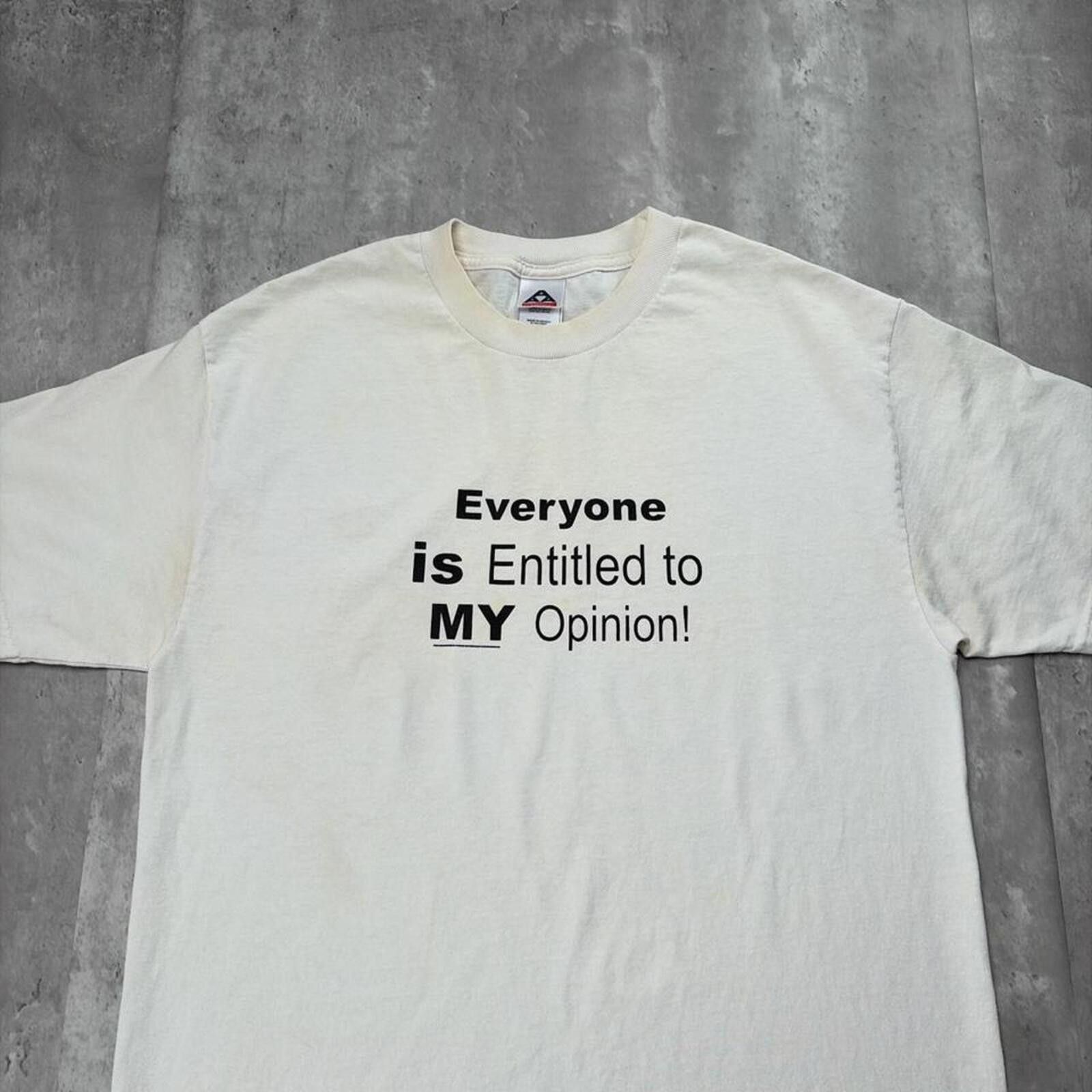 AAA Vintage Everyone Is Entitled To My Opinion Comedy T-Shirt Size US L / EU 52-54 / 3 - 2 Thumbnail