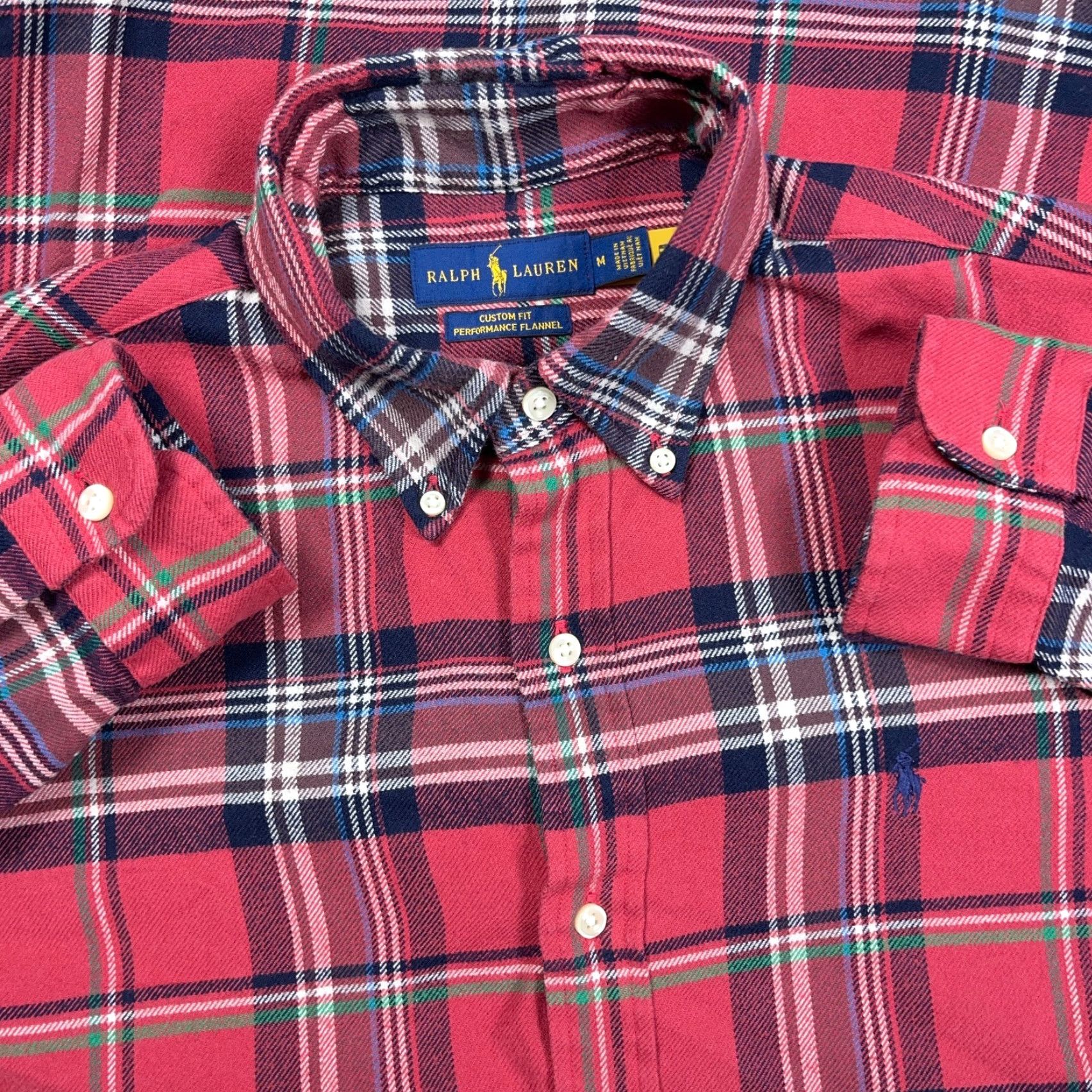 Ralph Lauren Ralph Lauren Button-Up Shirt Men Medium Pink Plaid Regular Fit Cotton Flannel Classic Colorful 90s Modern Preppy Logo Embroidered Short Desc Size US M / EU 48-50 / 2 - 2 Thumbnail