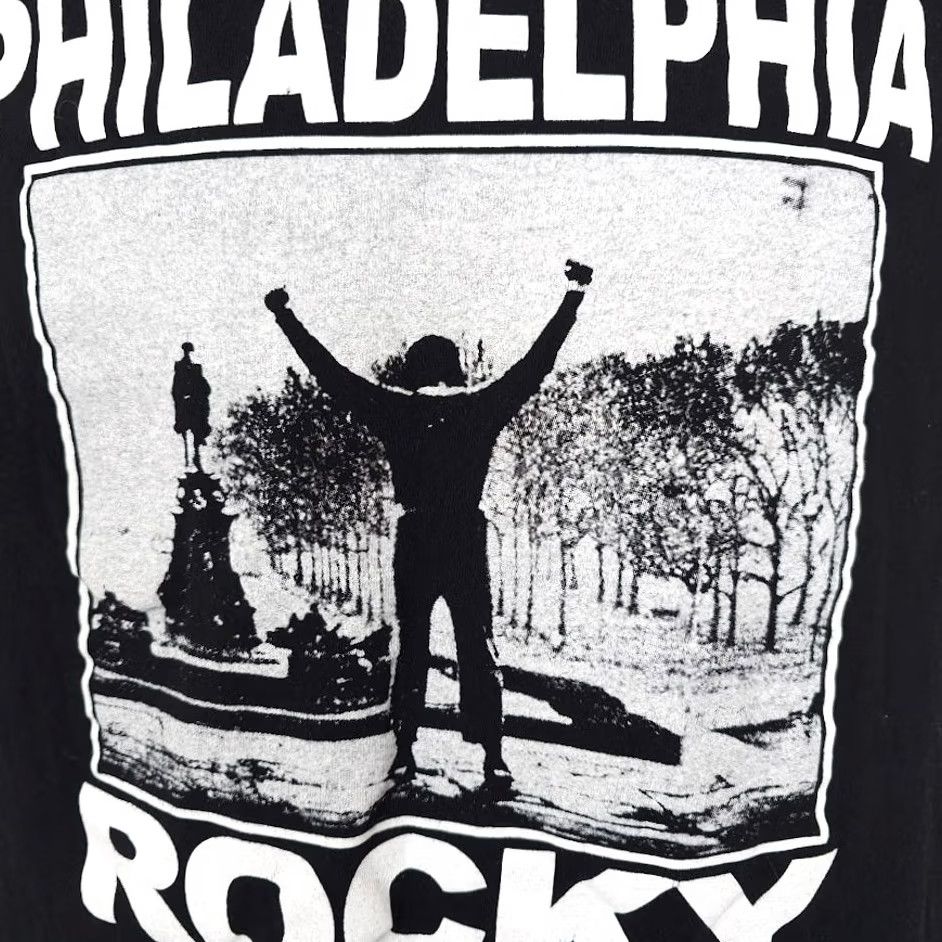 Vintage VINTAGE Rocky T Shirt Mens Size Medium Black Rocky Balboa Philadelphia Size US M / EU 48-50 / 2 - 3 Thumbnail