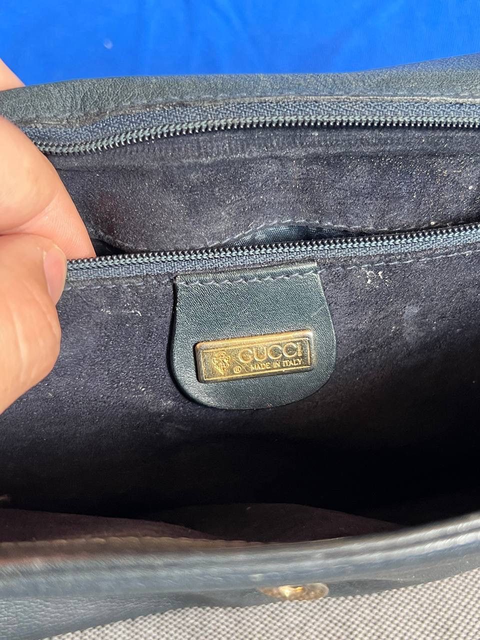 Gucci × Leather Rare Gucci GG 1990s Leather Clutch Bag Italy Size ONE SIZE - 12 Thumbnail