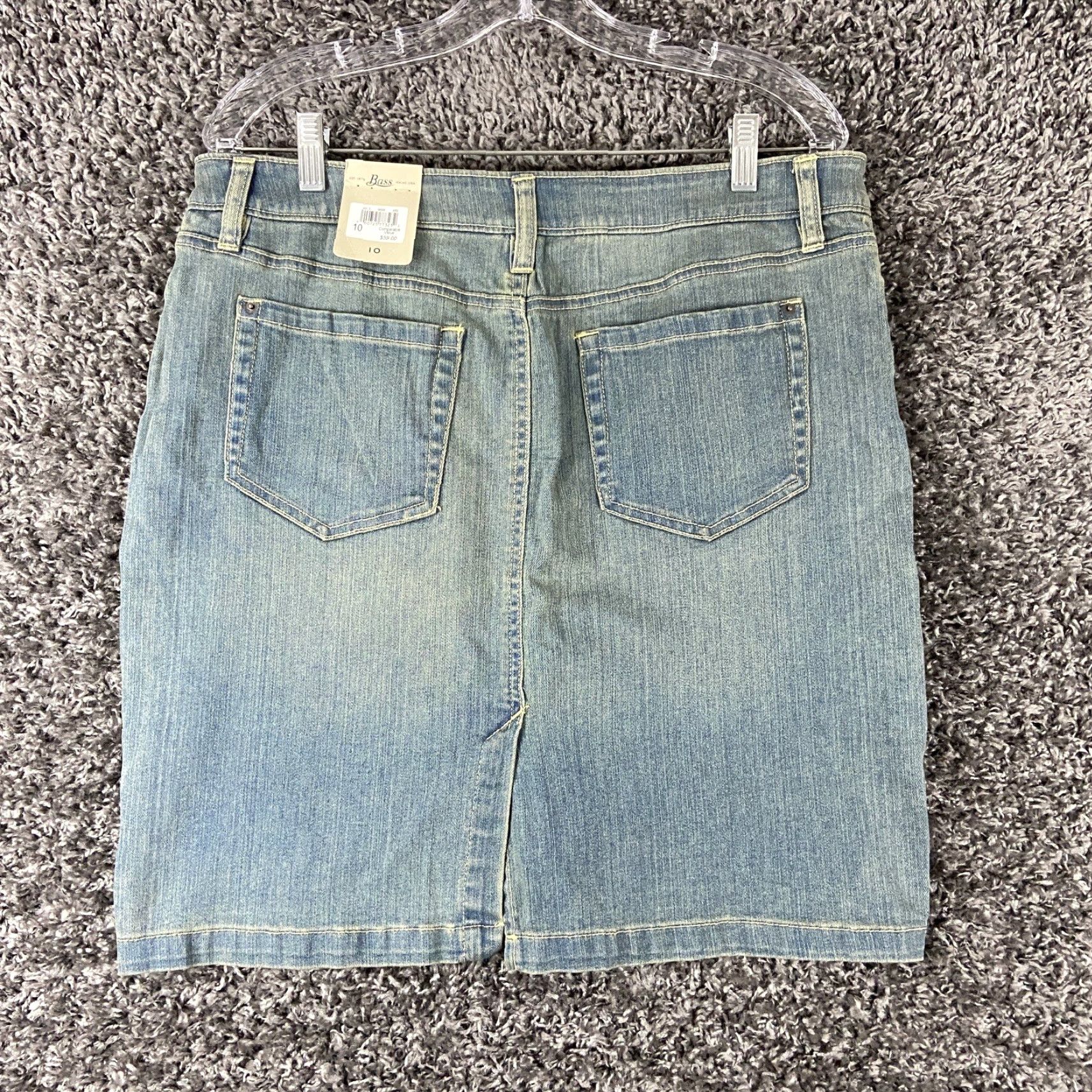 Vintage NEW G.H. Bass & Co. Denim Skirt Women’s 10 Blue Knee Length Straight Pencil Size 32" / US 10 / IT 46 - 7 Thumbnail