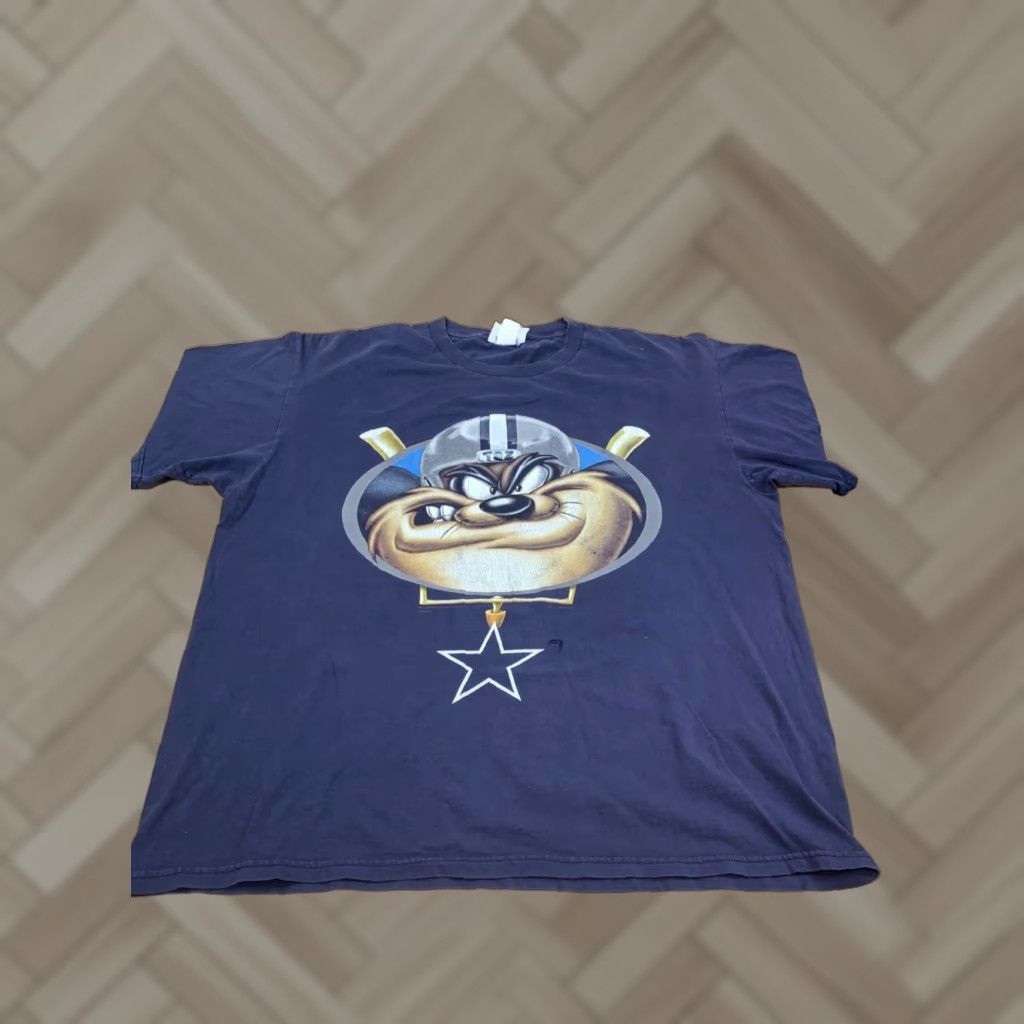Vintage VINTAGE Dallas Cowboys T Shirt Mens XL Blue 90s Looney Tunes Taz 1998 11039 Size US XL / EU 56 / 4 - 1 Thumbnail