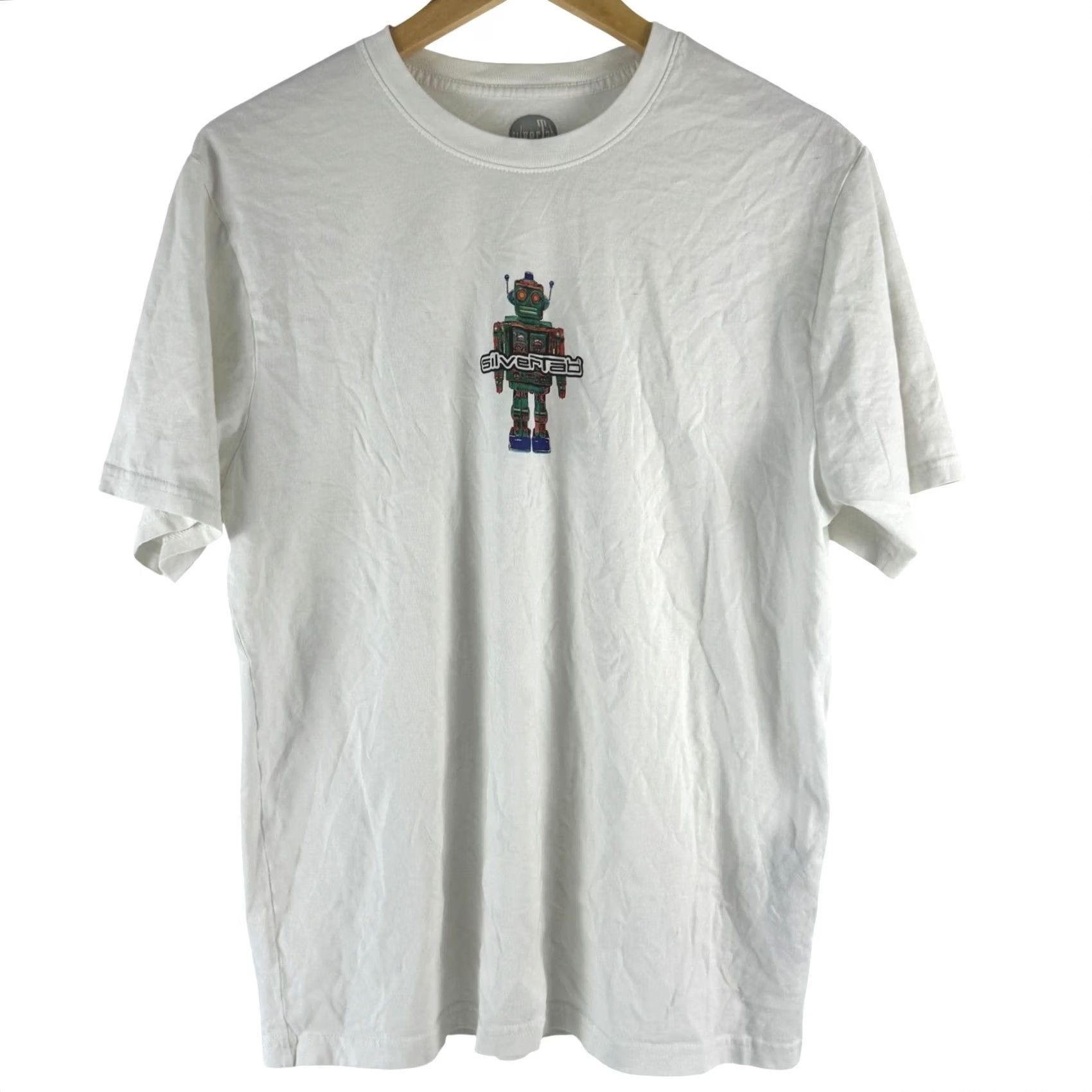 Levi's Levi's Silver Tab Relaxed Fit Robot Graphic Short Sleeve Tee White Men's M Size US 31 - 2 Thumbnail