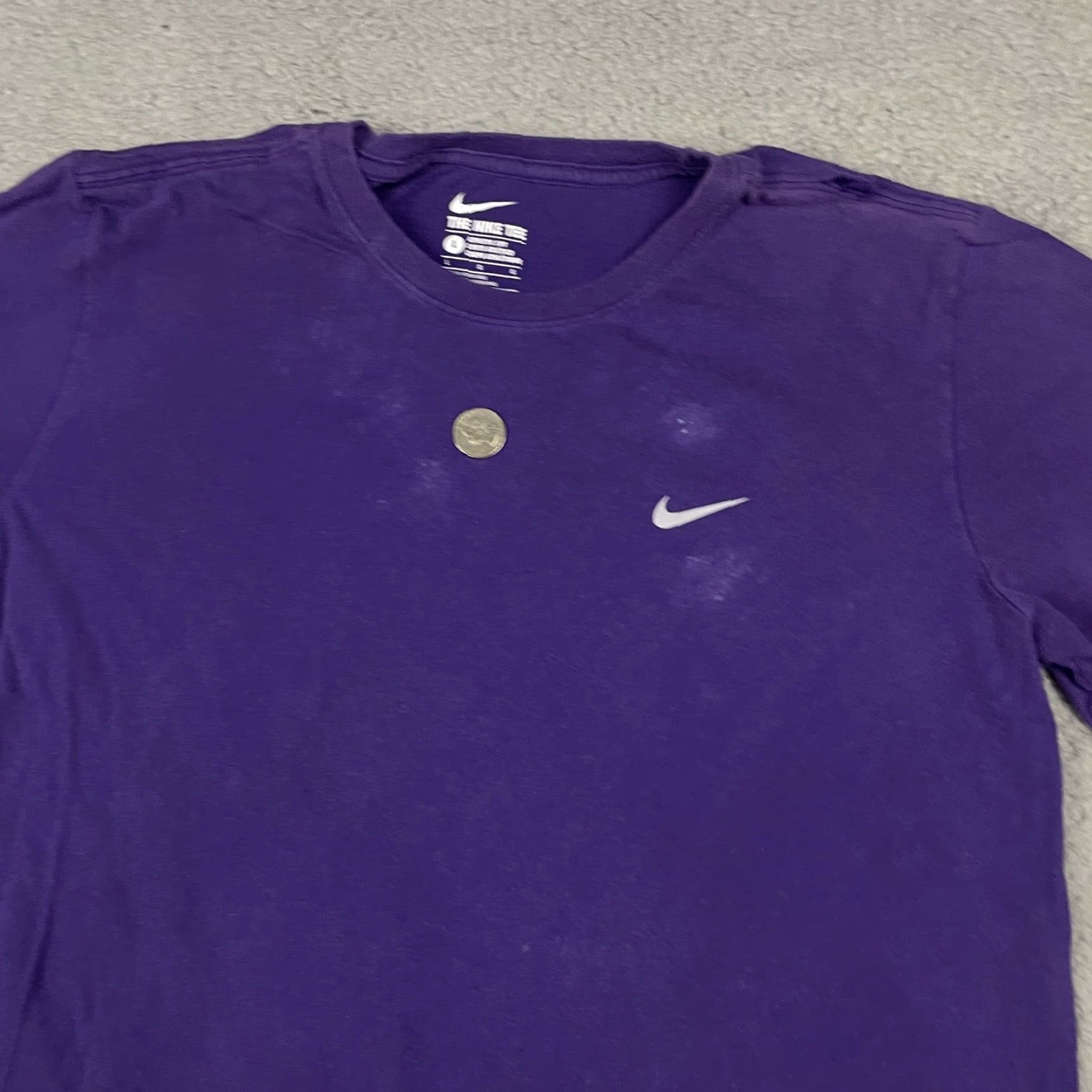 Nike Nike Tshirt Nike Dri-FIT Shirt Logo Purple L Adult Mens Short Sleeve Crew Neck Size US L / EU 52-54 / 3 - 6 Thumbnail