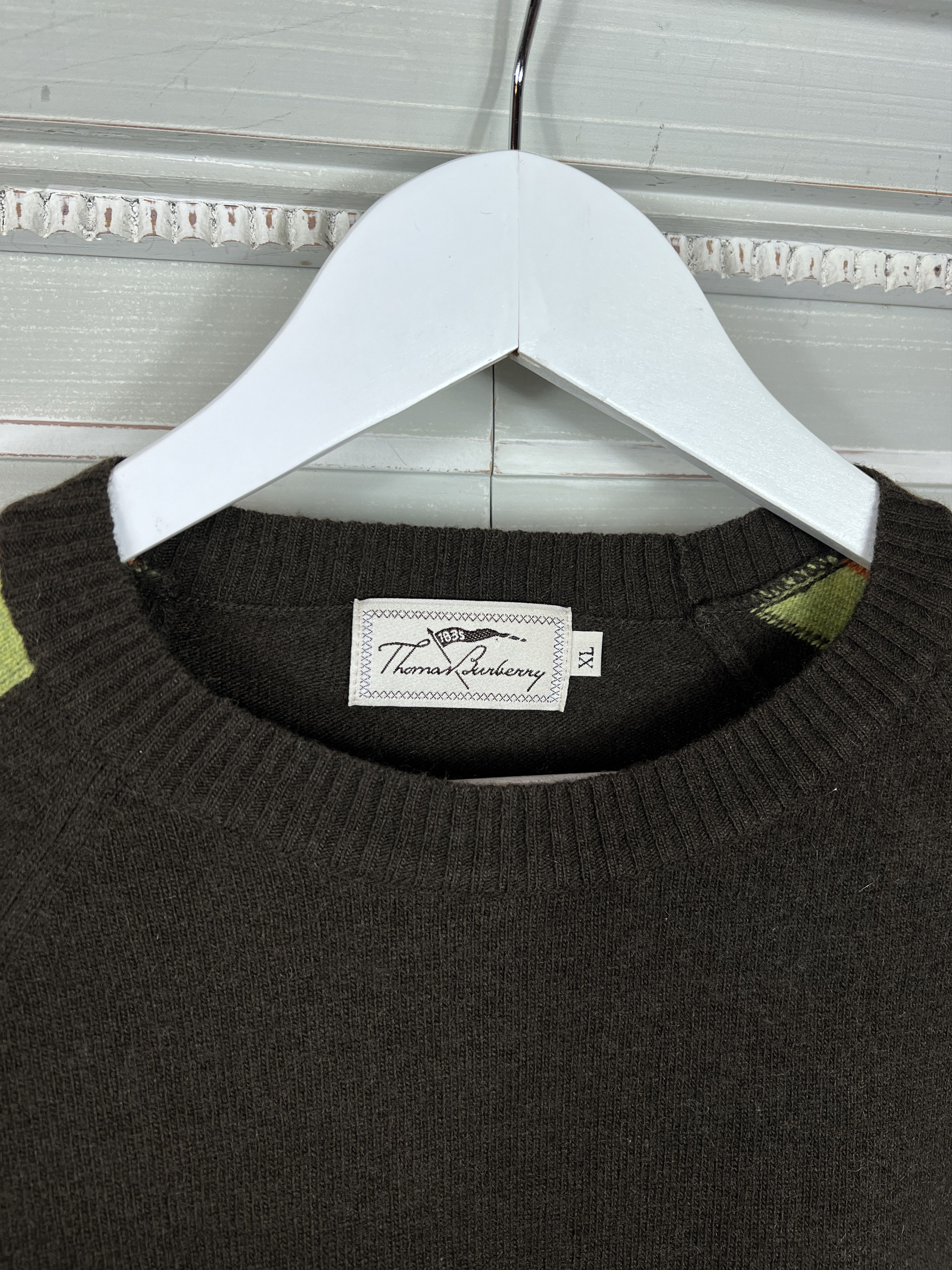 Burberry × Vintage VINTAGE THOMAS BURBERRY WOOL SWEATER Size US XL / EU 56 / 4 - 2 Thumbnail