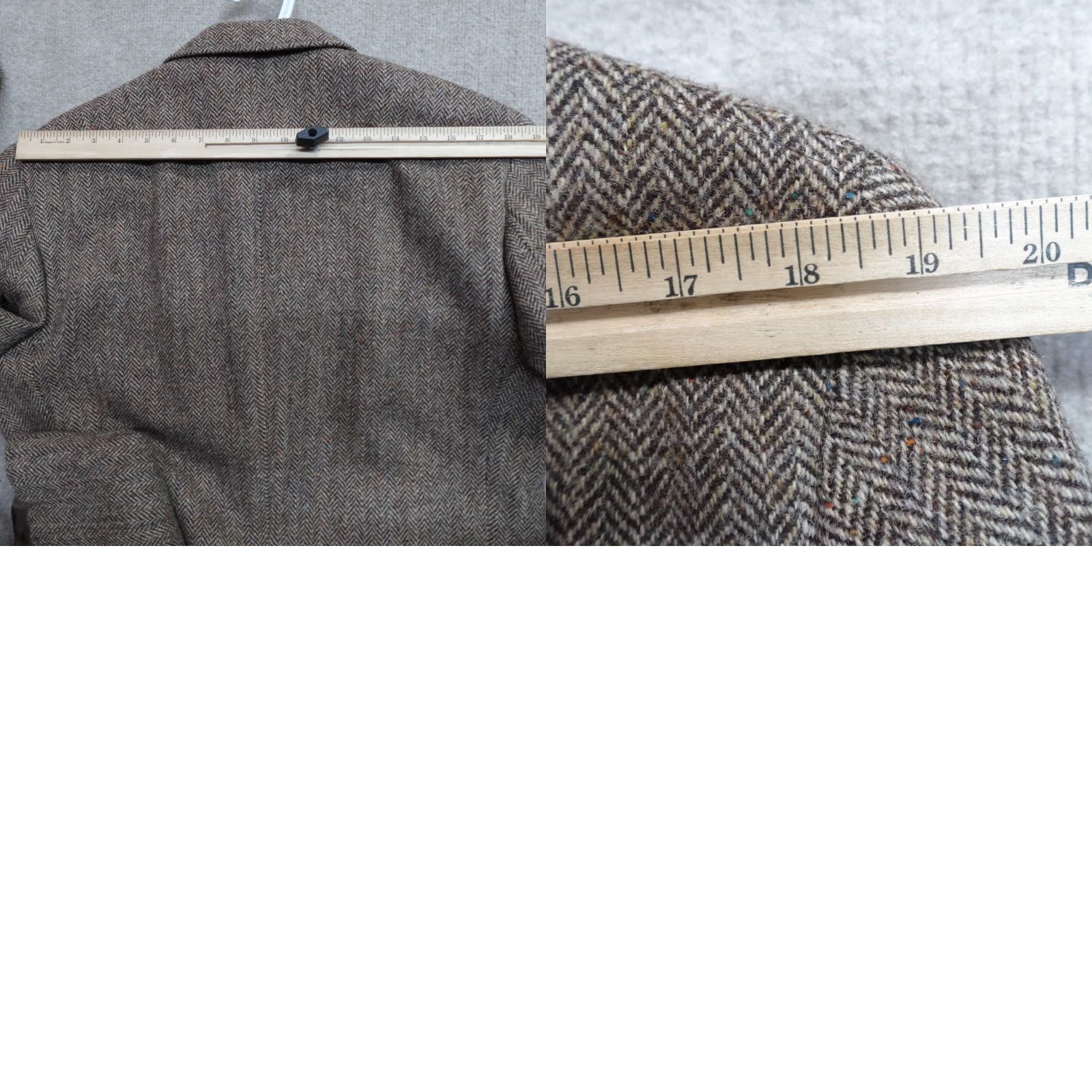 Harris Tweed VINTAGE Harris Tweed Sport Coat 41R Brown Herringbone Wool Tweed Blazer Notch Lapel Two-Button Single-Breasted Mens Regular Size 42R - 9 Thumbnail