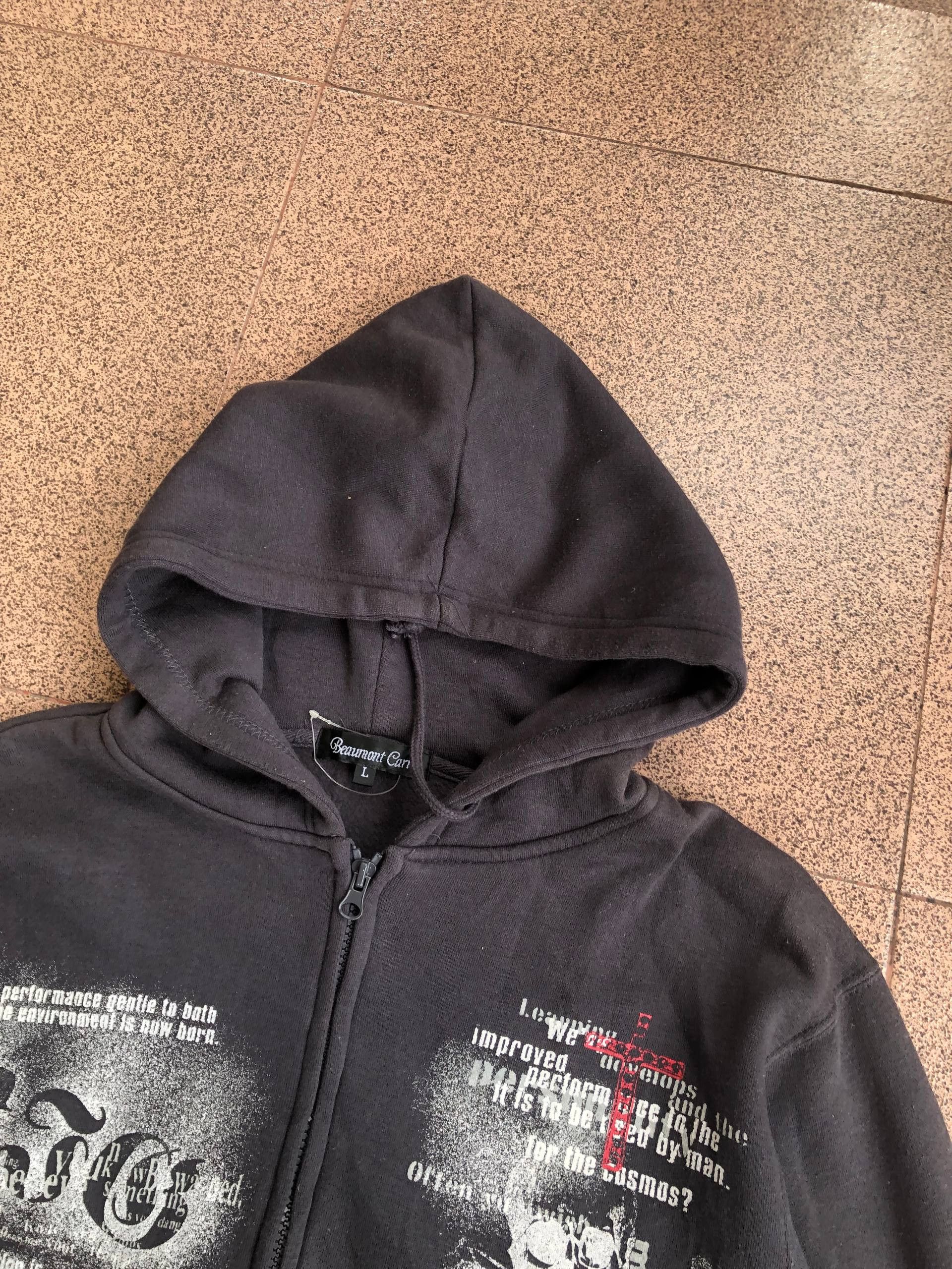 If Six Was Nine 2000s Beaumont Carr Poem Zip Hoodie Vkei Y2k Size US L / EU 52-54 / 3 - 7 Thumbnail