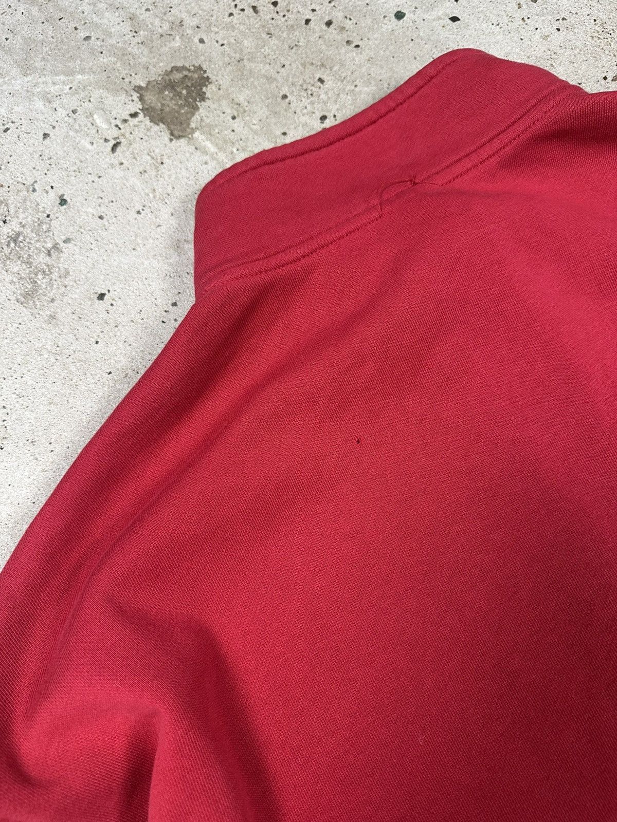 Nike × Vintage Vintage 90s Nike TN Red Half Zip Sweatshirt Swoosh SpellOut Size US XL / EU 56 / 4 - 14 Thumbnail