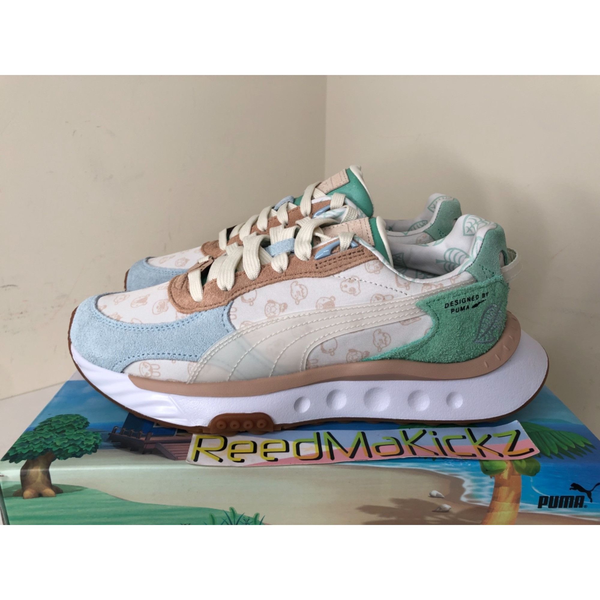 image of Puma Wild Rider Animal Crossing Womens 7.5Us / Gs 6Y Shoes