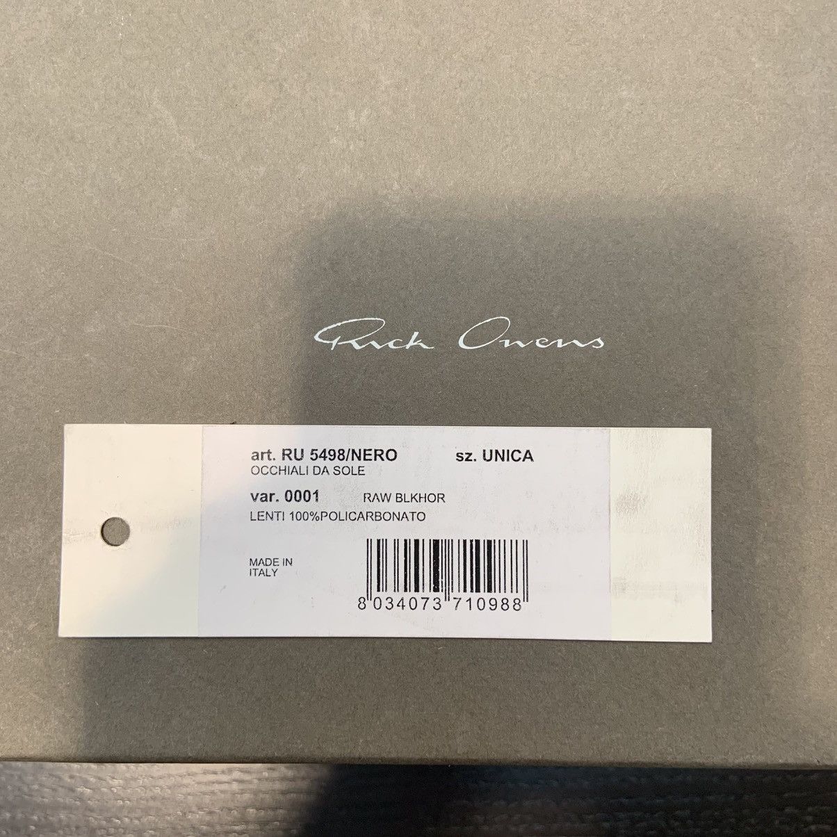 Rick Owens Rick Owens Shield Sunglasses Size ONE SIZE - 9 Thumbnail