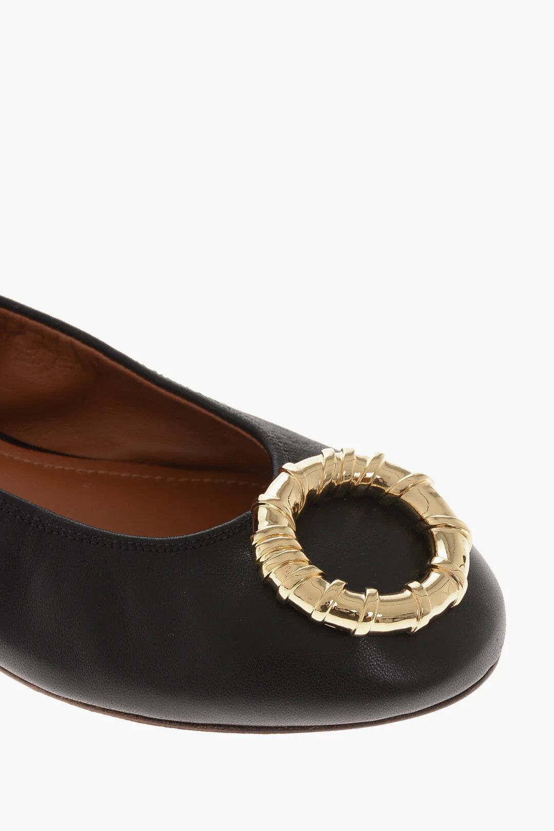 Lanvin og1mm0426 Leather Ballet Flats in Black Size US 7 / IT 37 - 2 Thumbnail