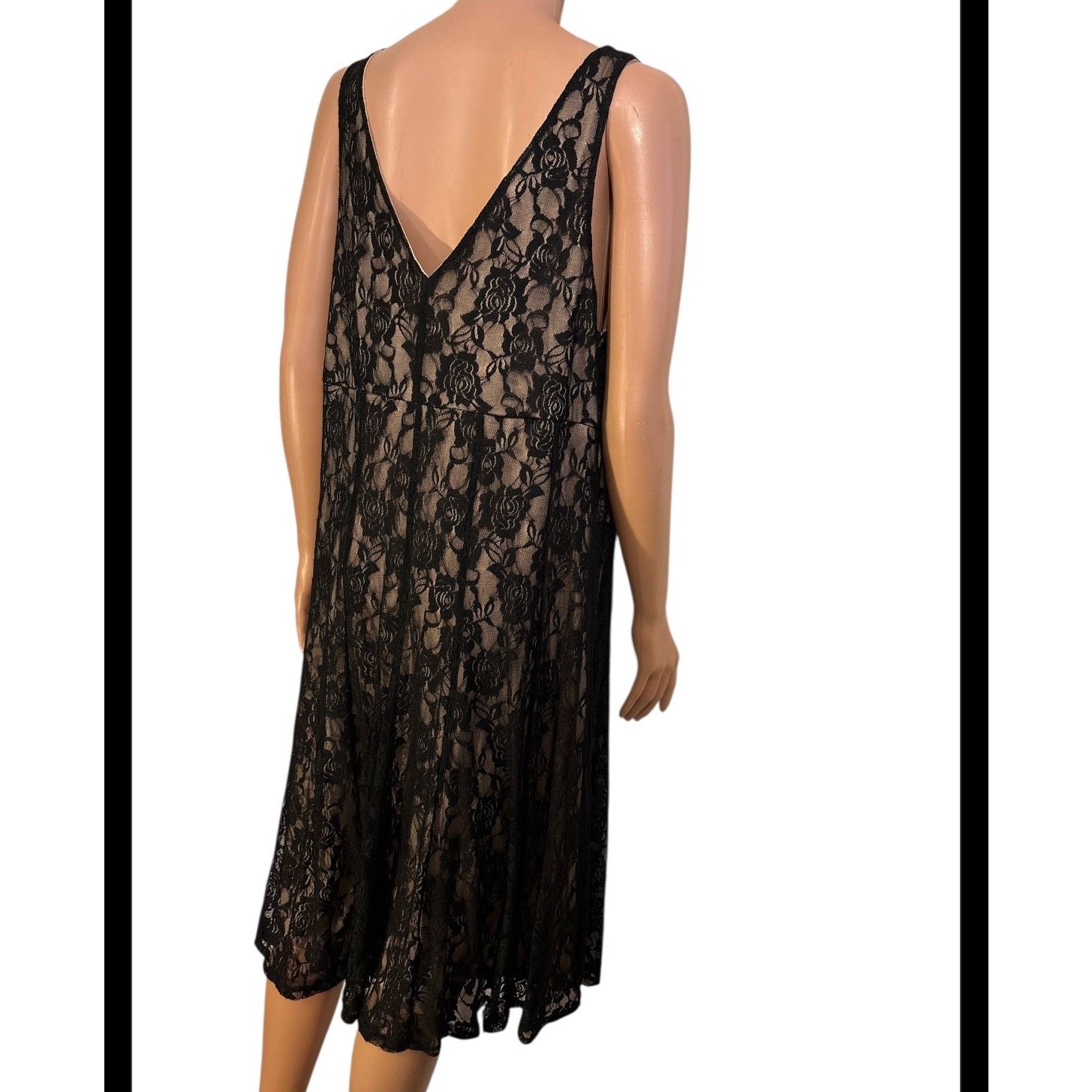 The Unbranded Brand Glamour Black Lace Overlay Size 16 (XL) Size XL / US 12-14 / IT 48-50 - 3 Thumbnail