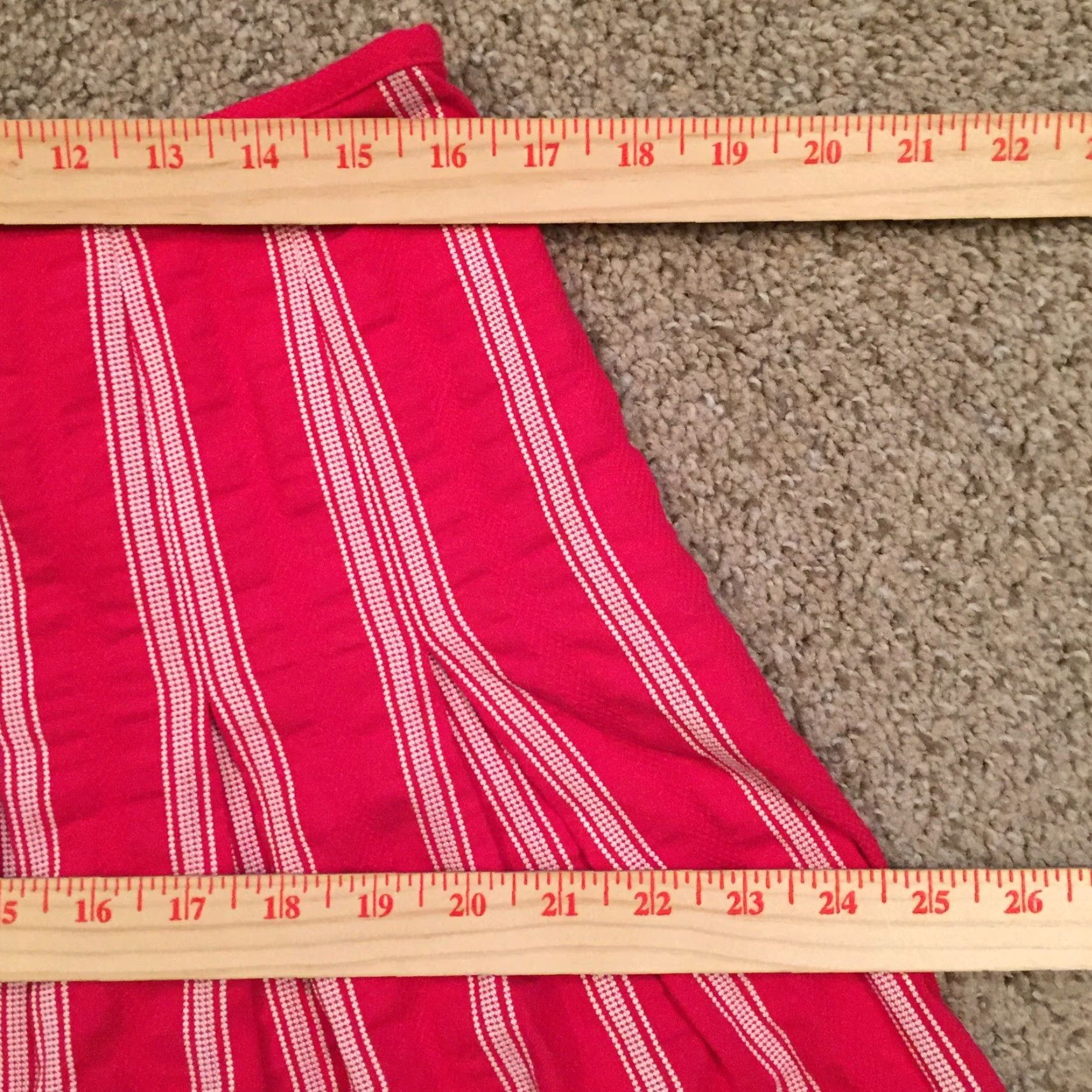 Talbots Talbots Skirt 10P Pink Striped Knee Length Unlined Flare Petites Women's Cotton Blend Zip Dry Clean Only Vintage No Size 32" / US 10 / IT 46 - 3 Thumbnail