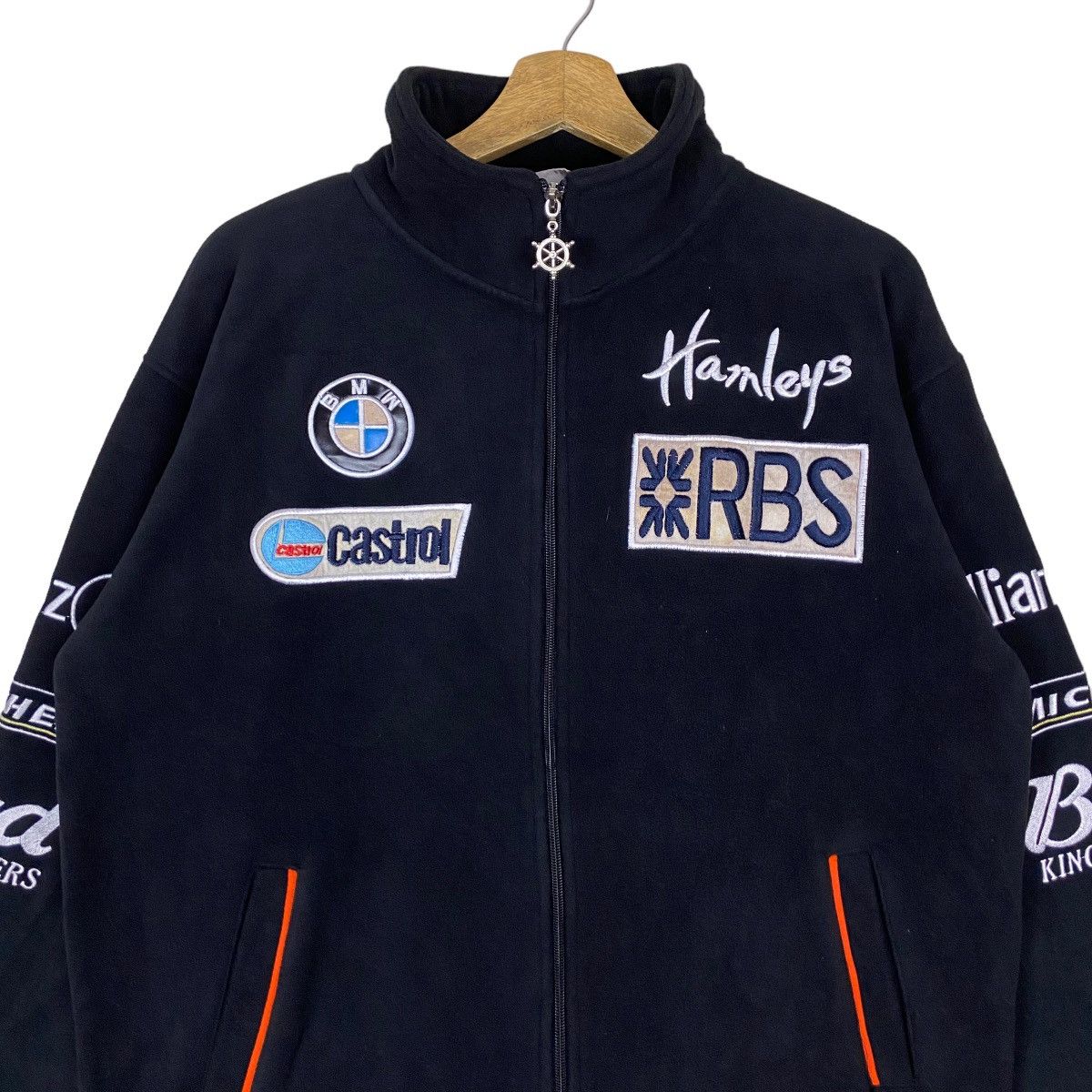 BMW Vintage BMW Patch Work Full Zipper Fleece Jacket Size US XL / EU 56 / 4 - 2 Thumbnail