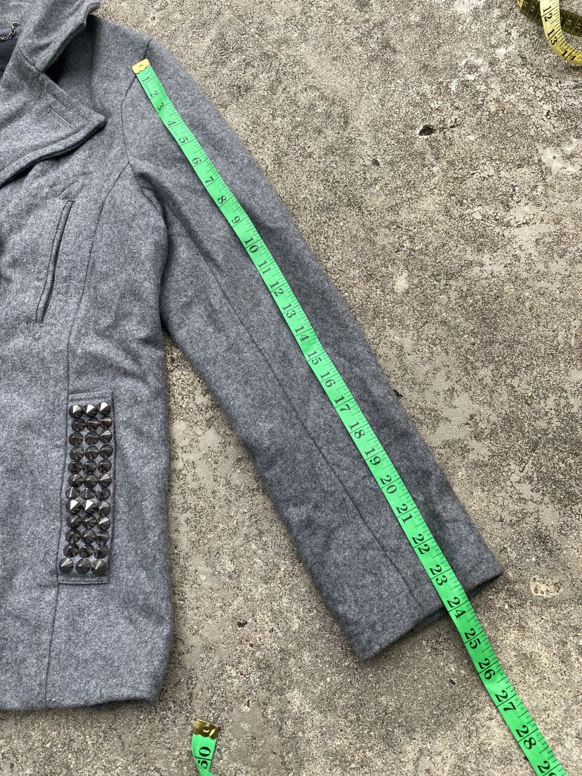 Japanese Brand × Vintage Wool-Blend Double-Breasted Peacoat Jacket - Studded Pocket Size S / US 4 / IT 40 - 16 Thumbnail