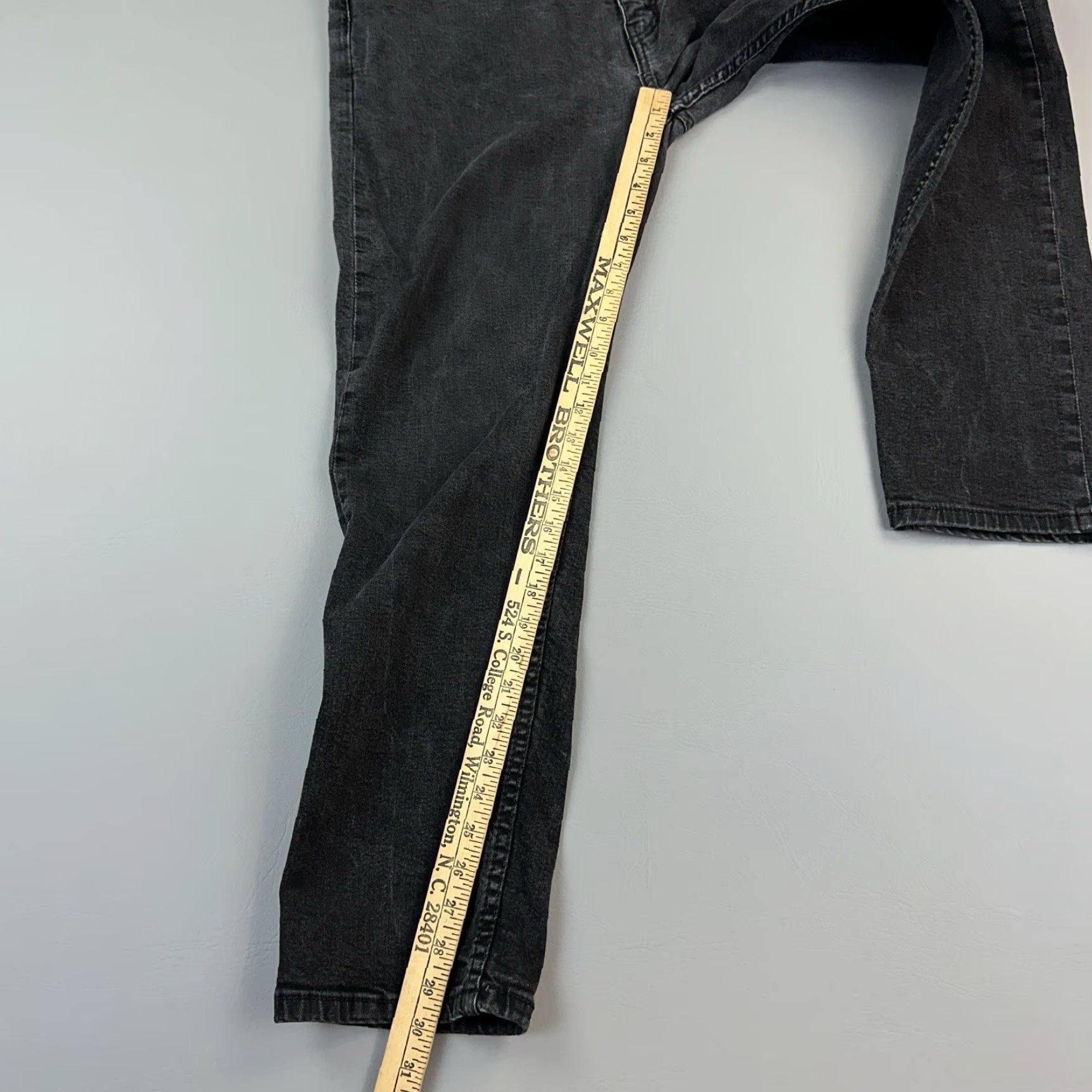 Levi's Levis 502 Jeans Mens 40x32 40x30 Black Denim Taper Fit Stretch 5 Pocket Shirt Mens Pants Denim Size US 40 / EU 56 - 2 Thumbnail