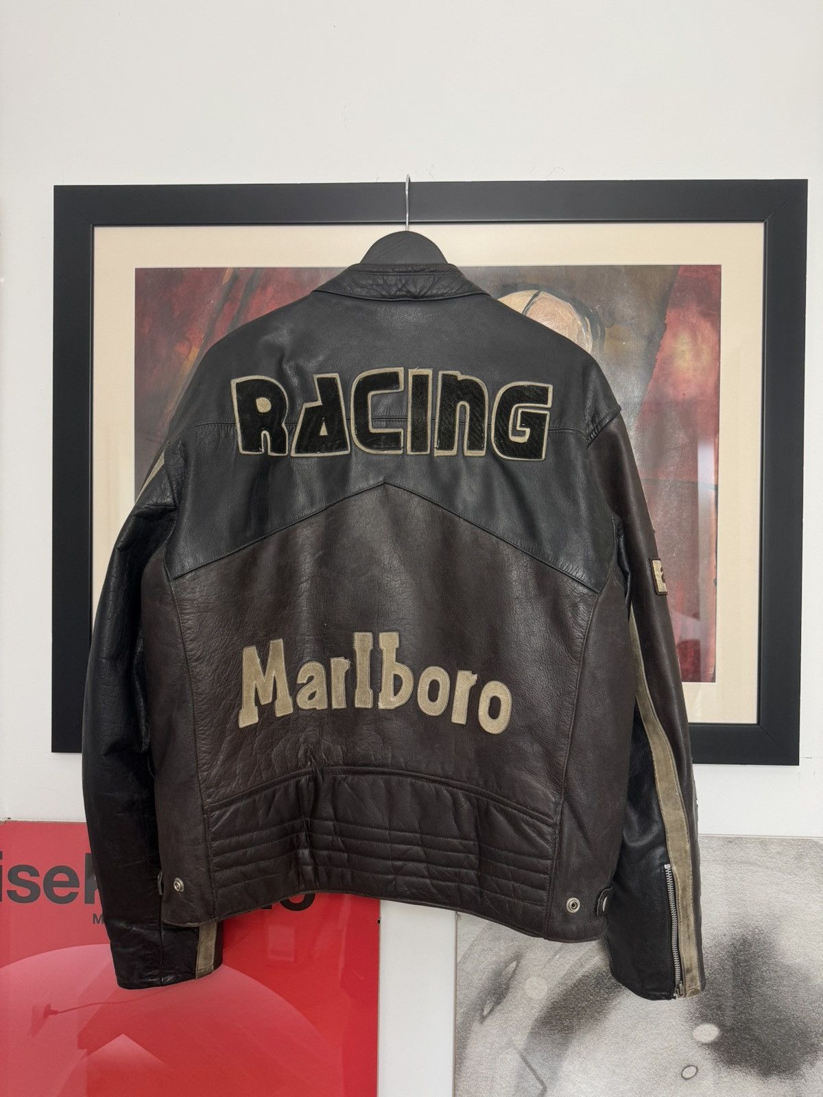 Vintage Vintage 90s rare Marlboro world championship leather jacket Size US M / EU 48-50 / 2 - 2 Thumbnail
