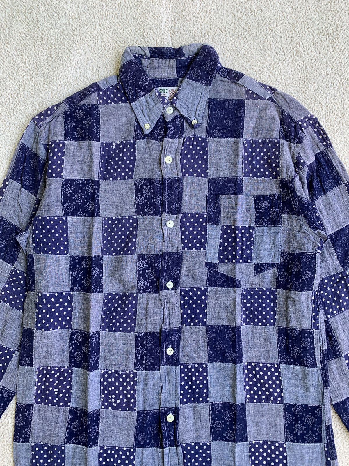Beauty Beast × If Six Was Nine × Japanese Brand VTG Spice Island Patchwork LongSleeve T shirt Size US L / EU 52-54 / 3 - 2 Thumbnail