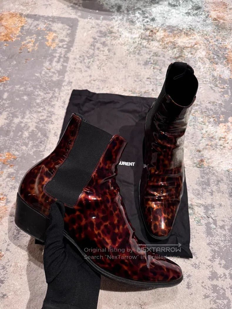 Saint Laurent Paris Saint Laurent Paris Leopard Print Chelsea Boots Size US 10 / EU 43 - 2 Thumbnail