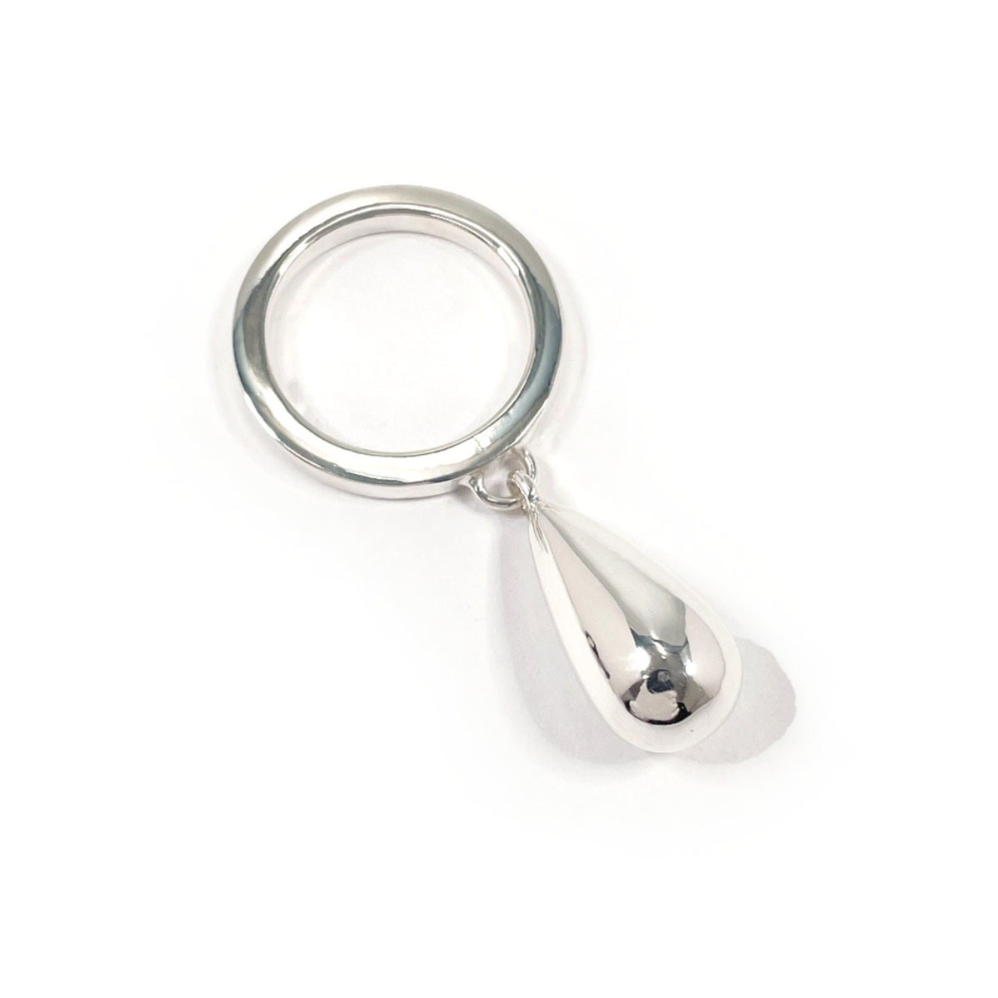Gucci GUCCI Teardrop Ring, Sterling Silver 925, Size 15.5cm, Unisex Size ONE SIZE - 1 Thumbnail
