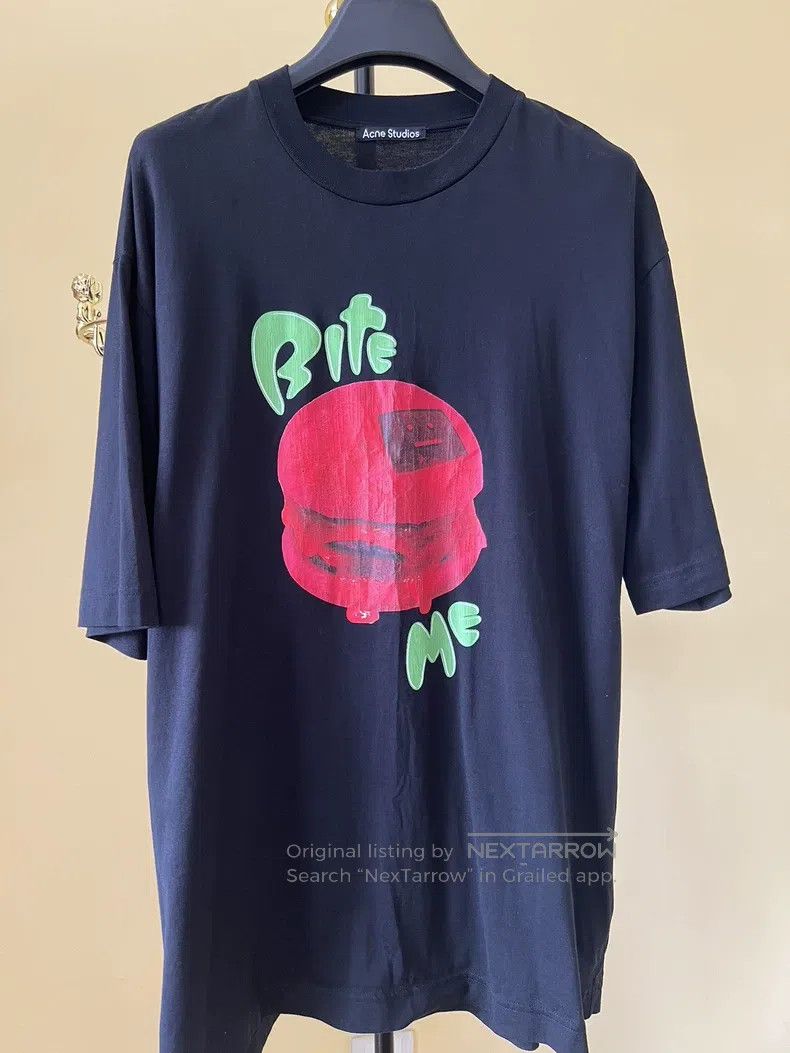 Acne Studios Acne Studios Black hamburger short-sleeve T-shirt Size US XXS / EU 40 - 1 Thumbnail