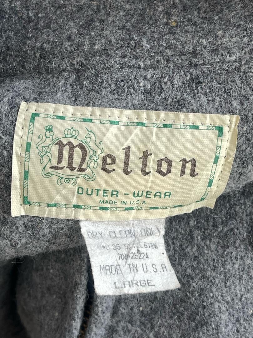 Vintage Melton Wool Zipper Jacket Size US L / EU 52-54 / 3 - 22 Thumbnail